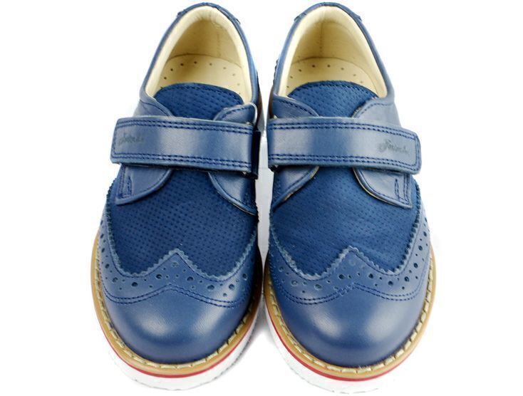 Туфли детские (1540) материал Натуральная кожа, цвет Синий  для мальчиков 26-30 размеры – Sole Kids. Фото 2