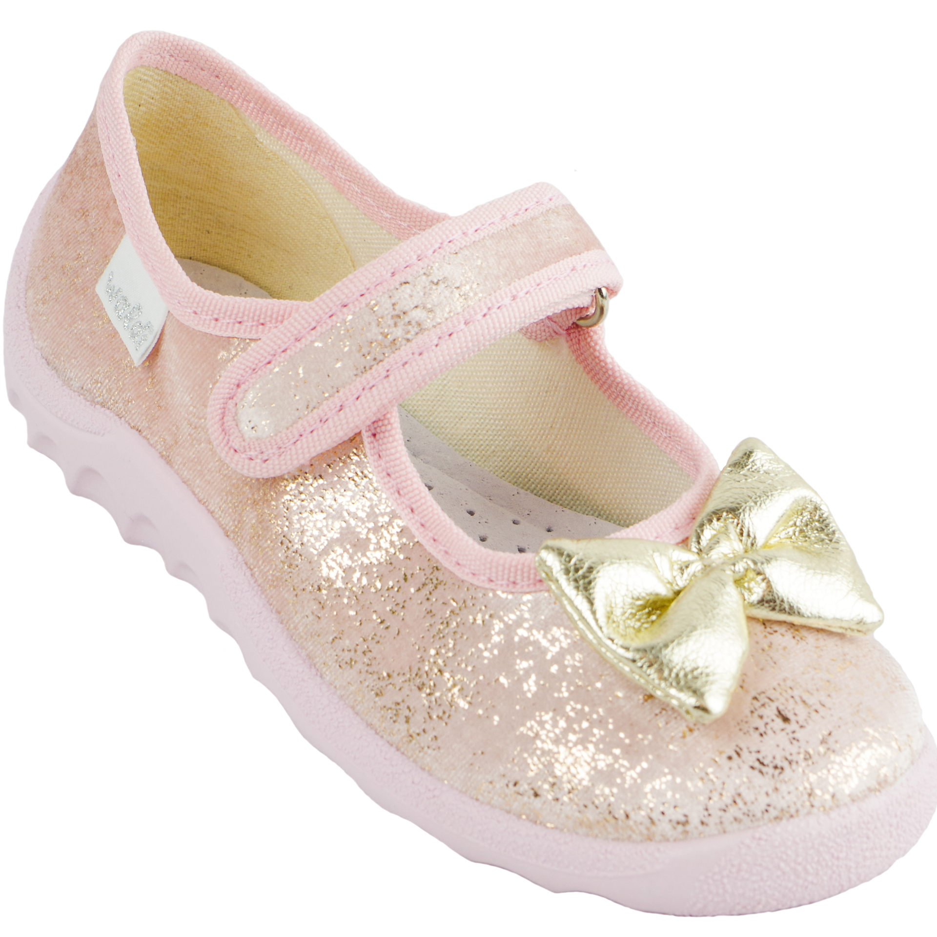 Текстильная обувь для девочек Тапочки Катя (1925) цвет Розовый 21-27 размеры – Sole Kids. Фото 1