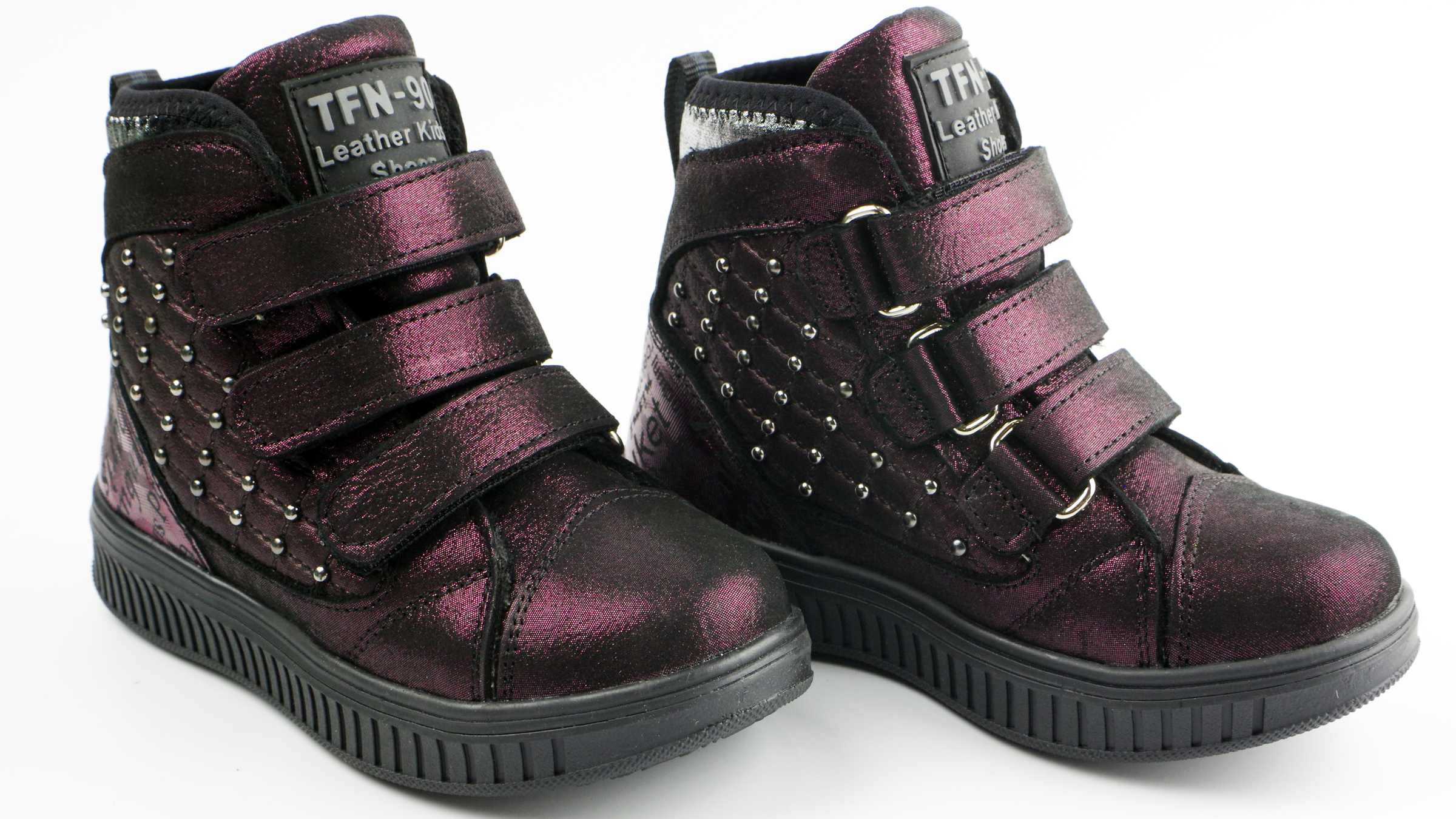 Демісезонні черевики (2141) для дівчинки, матеріал Натуральна шкіра, Фіолетовий колір, 26-30 розміри – Sole Kids. Фото 4