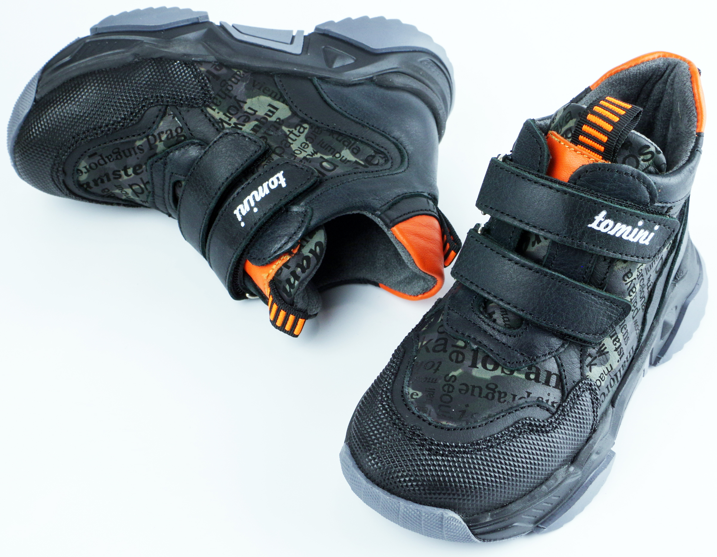 Демісезонні черевики дитячі (2132) для хлопчика, матеріал Натуральна шкіра, Чорний колір, 26-30 розміри – Sole Kids. Фото 5