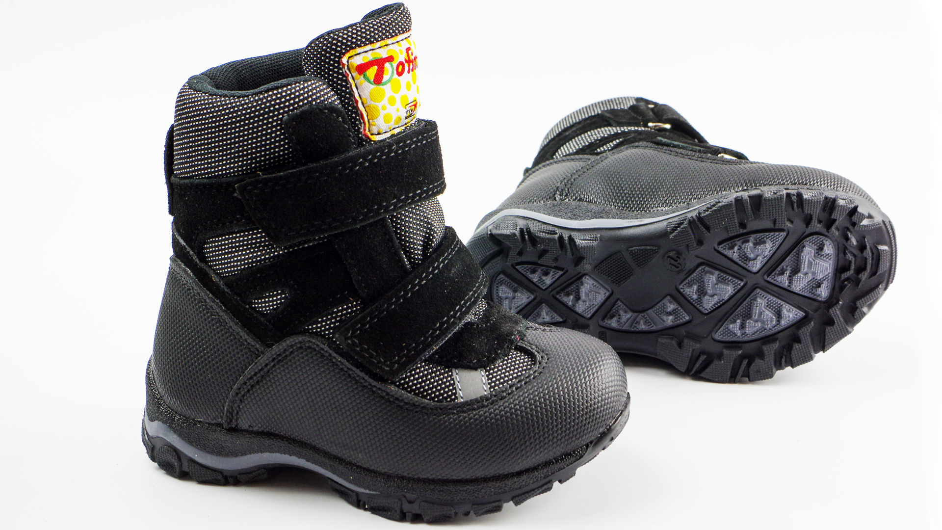 Зимние мембранные ботинки (2147) материал Мембрана, цвет Черный  для мальчиков 22-25 размеры – Sole Kids. Фото 3