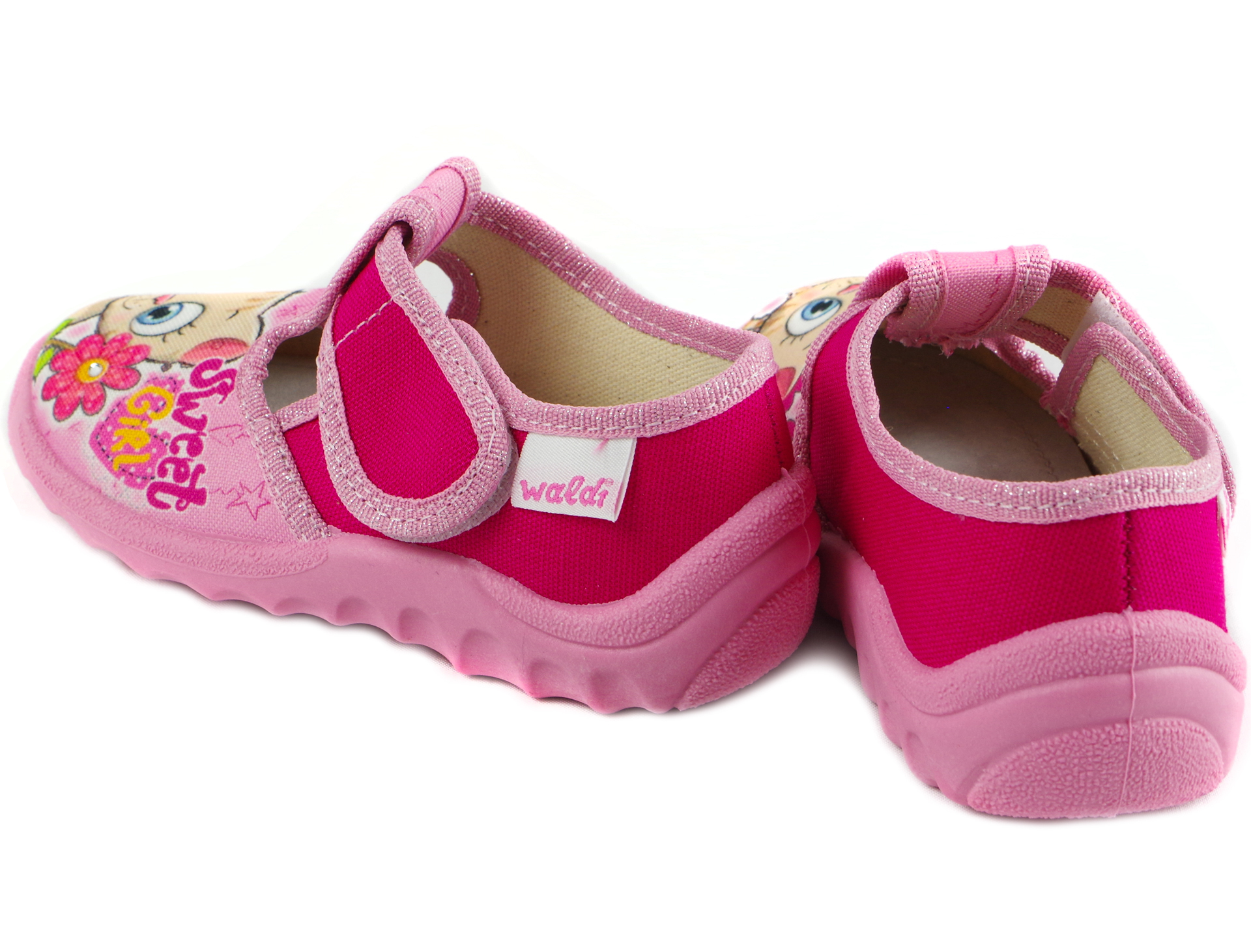 Текстильная обувь для девочек Тапочки Даша (1911) цвет Розовый 21-27 размеры – Sole Kids. Фото 2