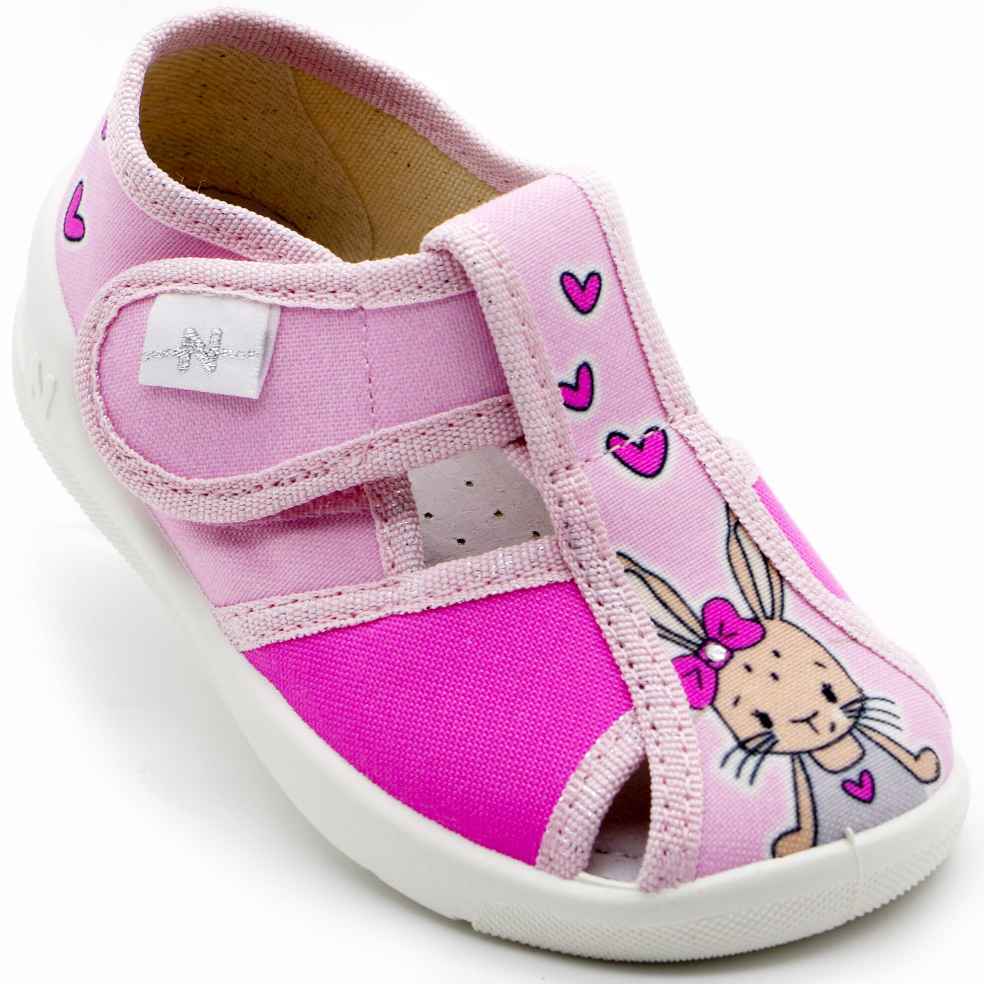 Текстильная обувь для девочек Тапочки Merlin (2205) цвет Розовый 18-25 размеры – Sole Kids