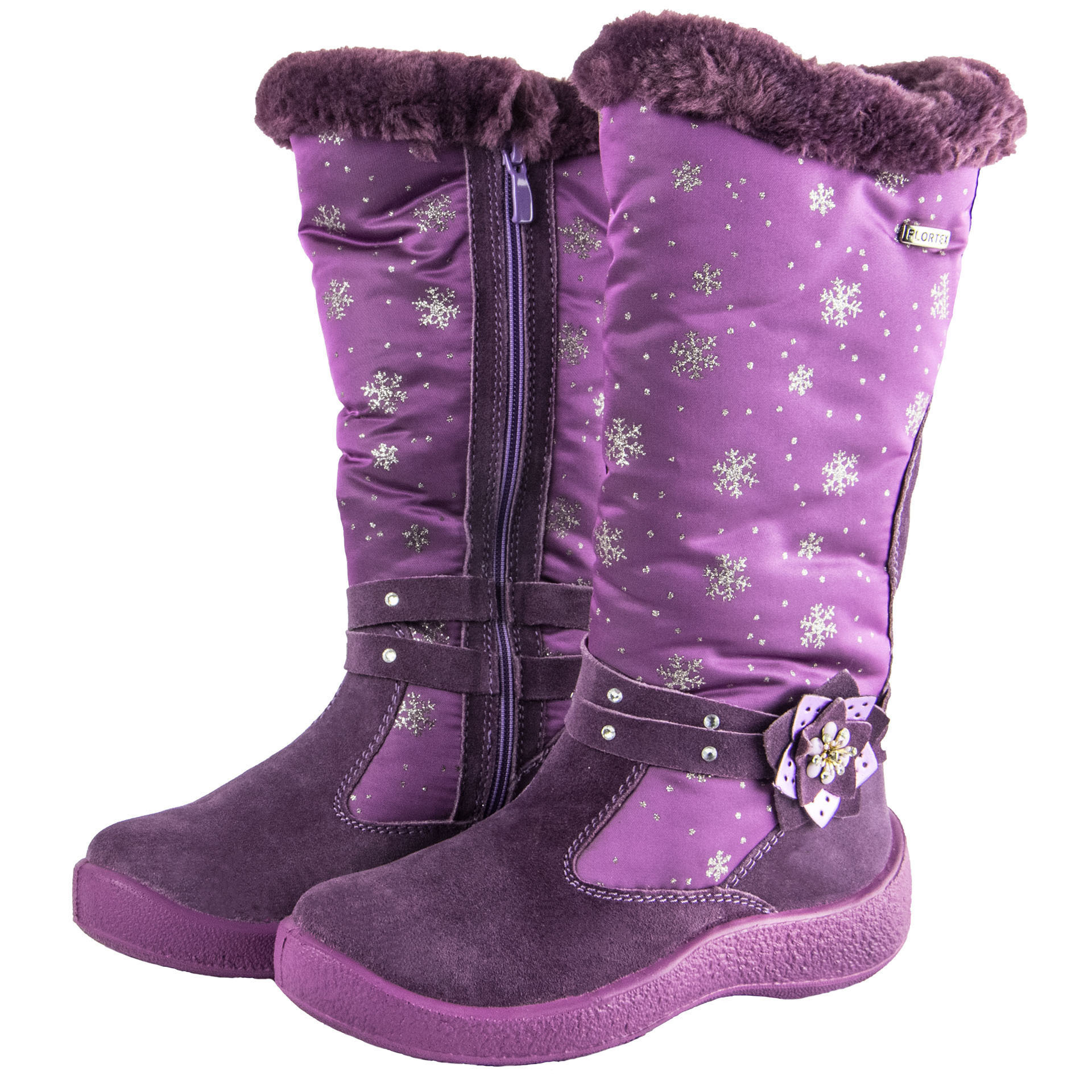 Зимние сапоги Floare (1321) материал Мембрана, цвет Фиолетовый  для девочки 31-36 размеры. Фото 2