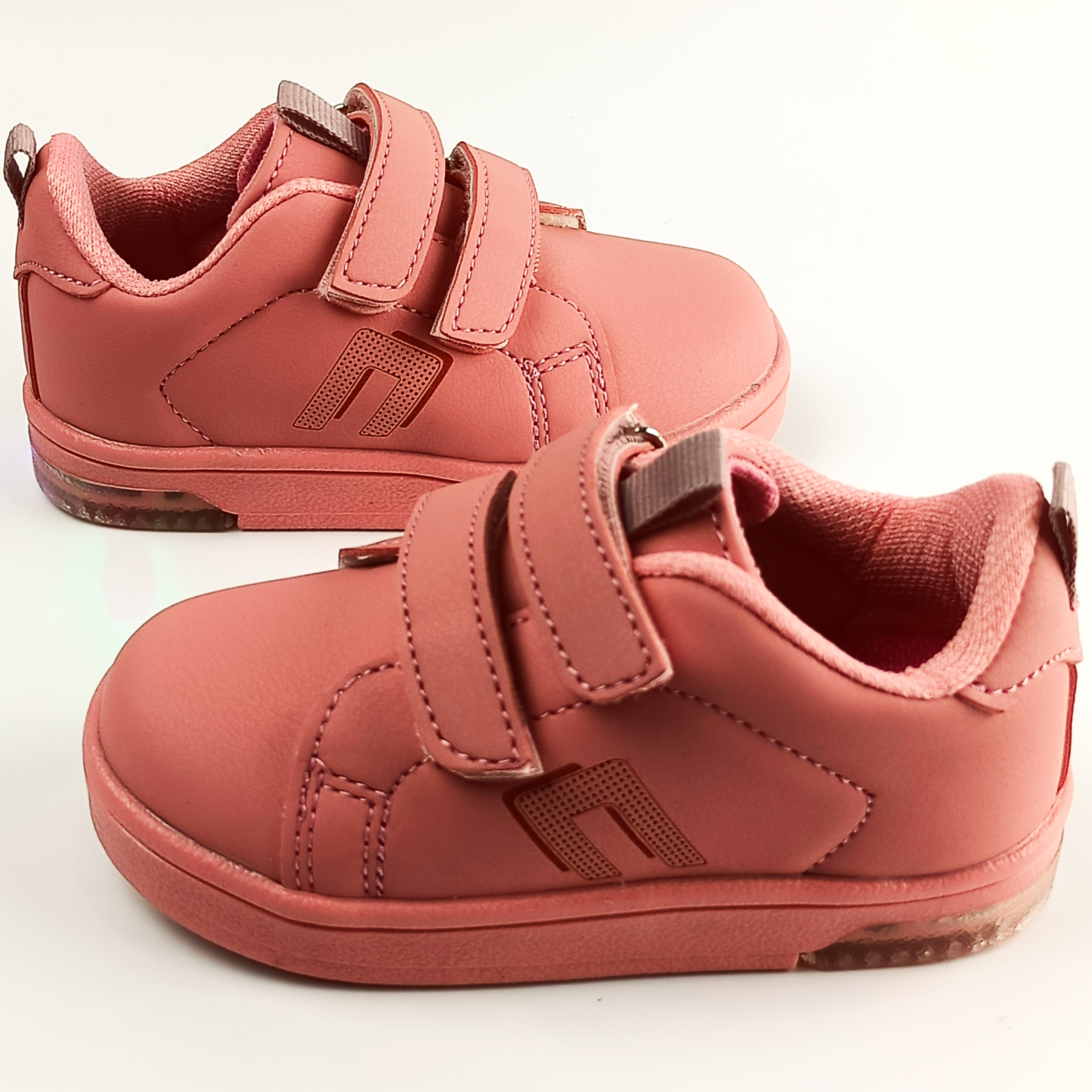LED Кросівки BEBE (2111) для дівчинки, матеріал Штучна шкіра, Рожевий колір, 22-25 розміри – Sole Kids. Фото 3
