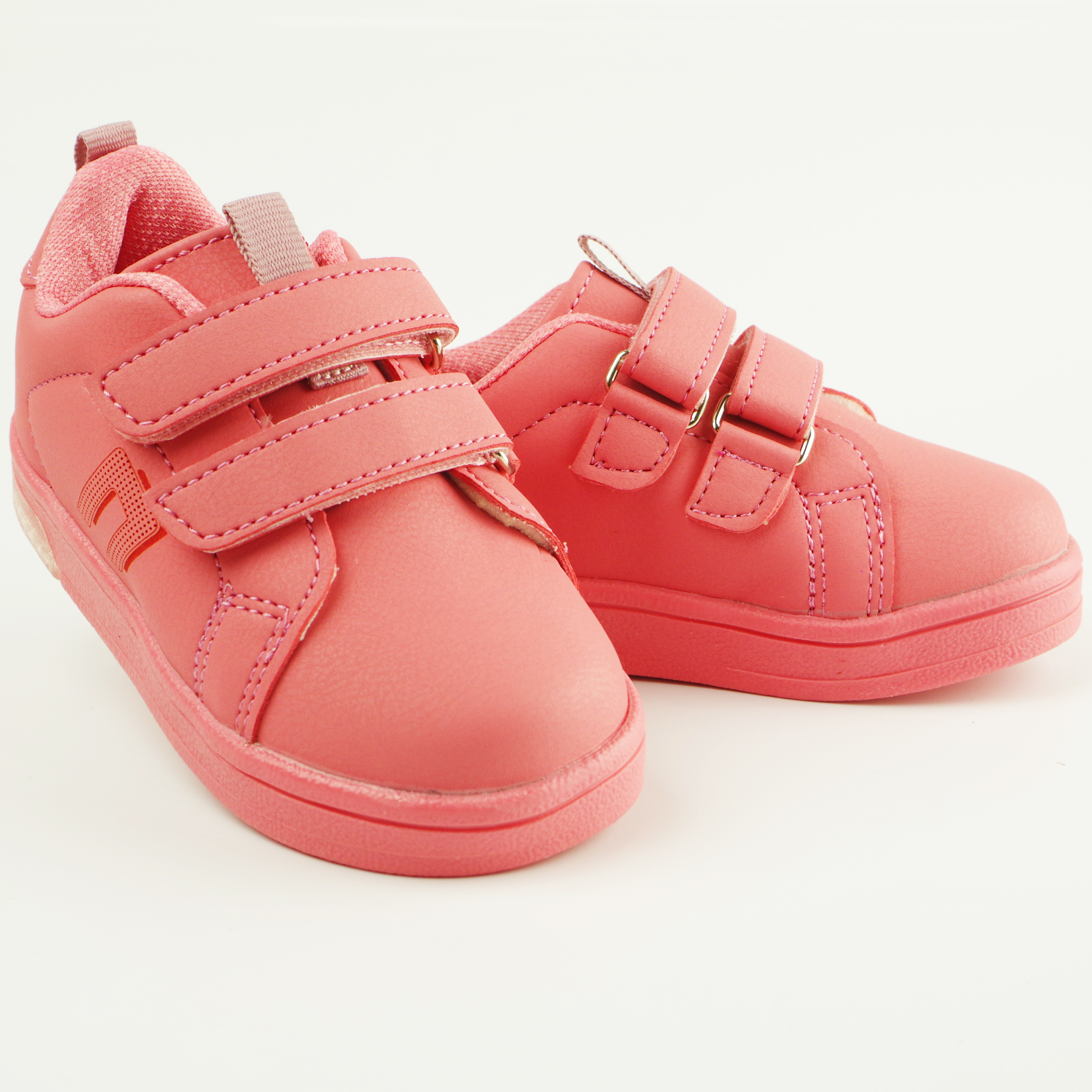 LED Кроссовки детские (2111) материал Искусственная кожа, цвет Розовый  для девочки 22-25 размеры – Sole Kids. Фото 2