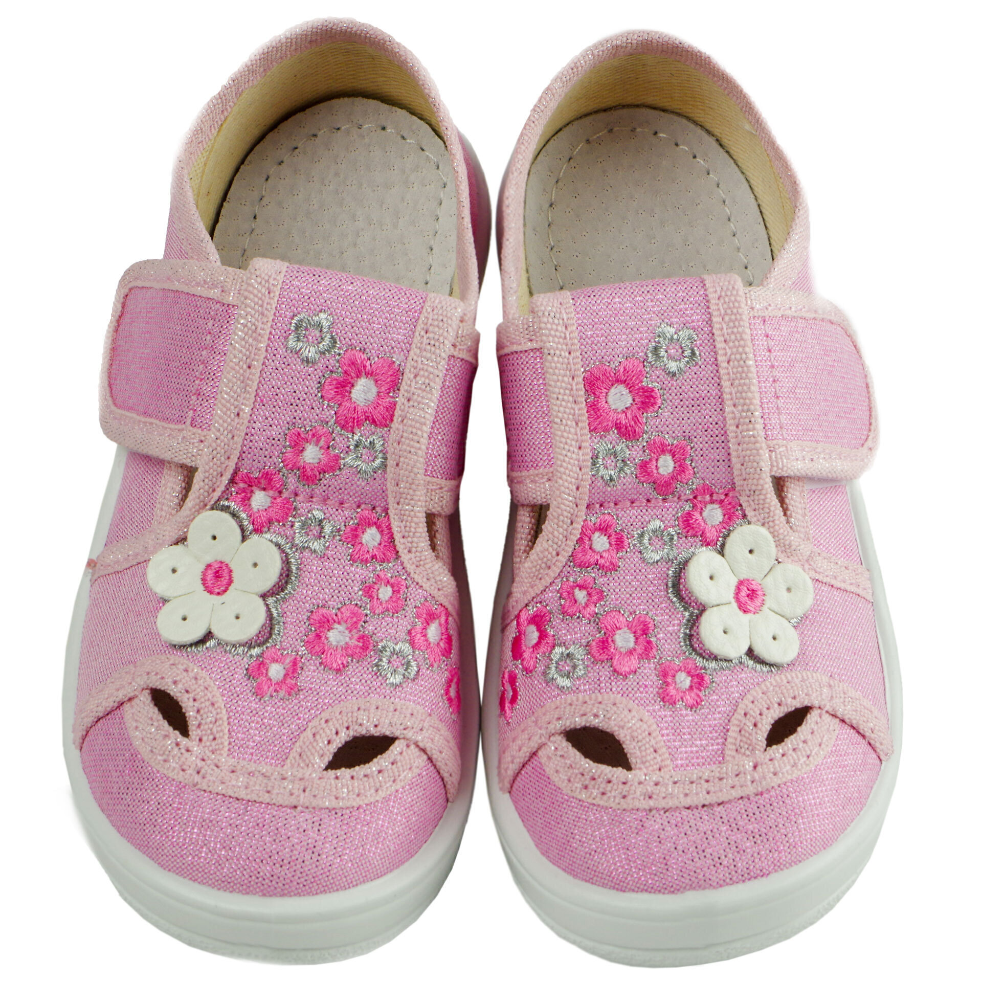 Текстильная обувь для девочек Тапочки Мила (2039) цвет Розовый 24-30 размеры – Sole Kids. Фото 3