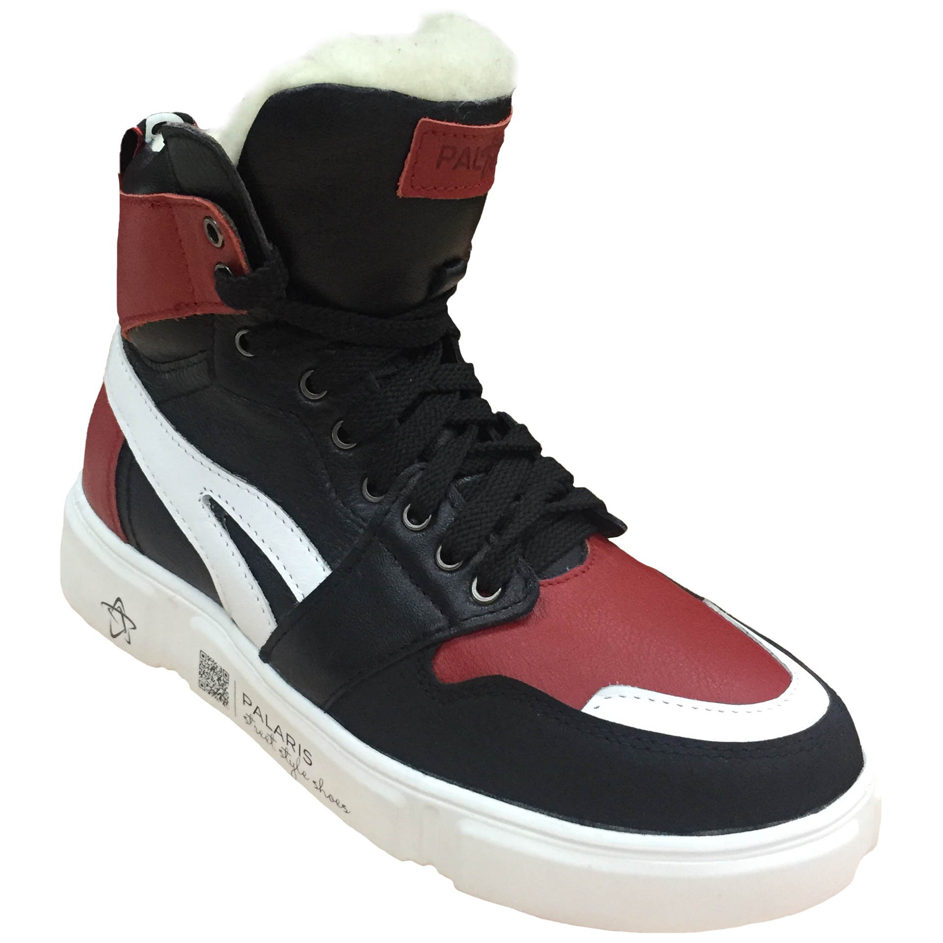 Зимові черевики (2088) для хлопчика, матеріал Натуральна шкіра, Чорний колір, 36-40 розміри – Sole Kids