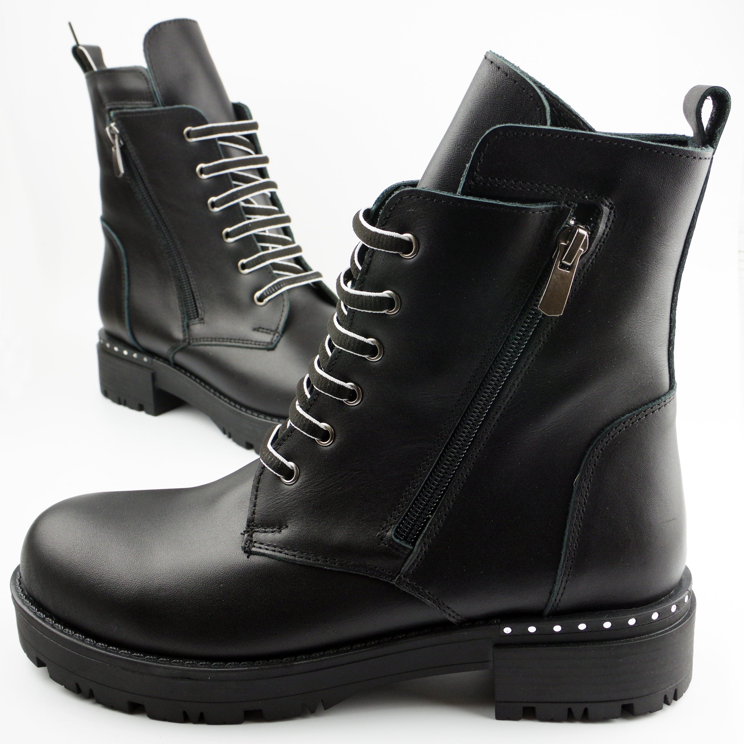 Демисезонные ботинки для подростков (2125) материал Натуральная кожа, цвет Черный  для девочки 37-39 размеры – Sole Kids. Фото 3