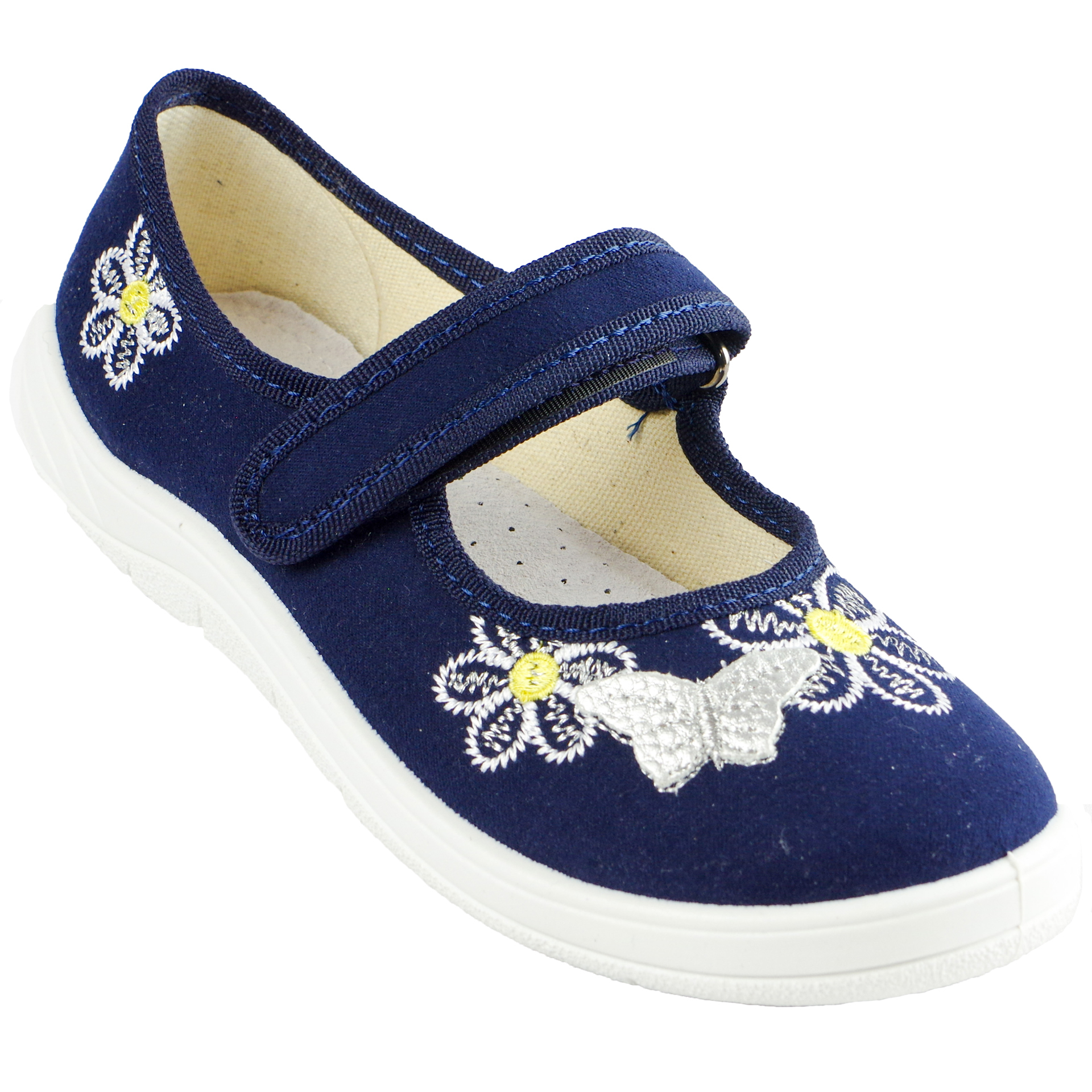 Текстильная обувь для девочек Тапочки Алина (1812) цвет темно-синий 24-30 размеры – Sole Kids