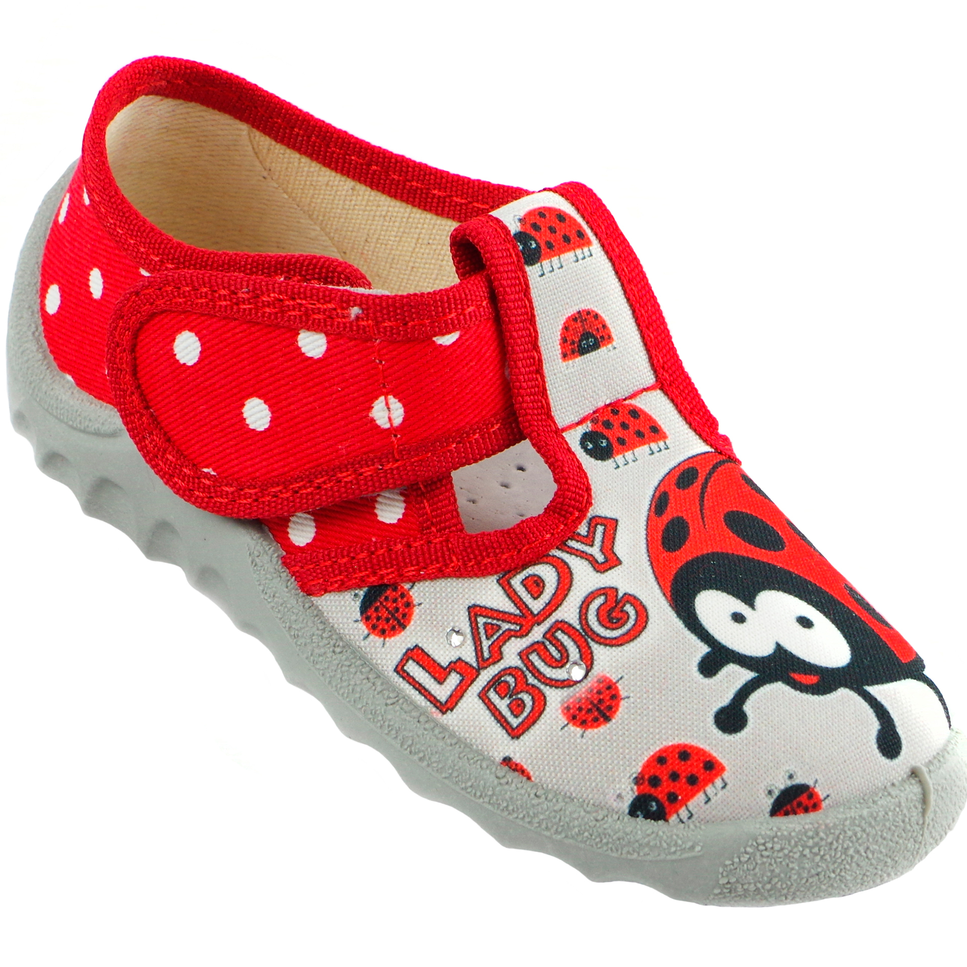 Текстильная обувь для девочек Тапочки Даша Lady Bug (1914) цвет Красный 21-27 размеры – Sole Kids
