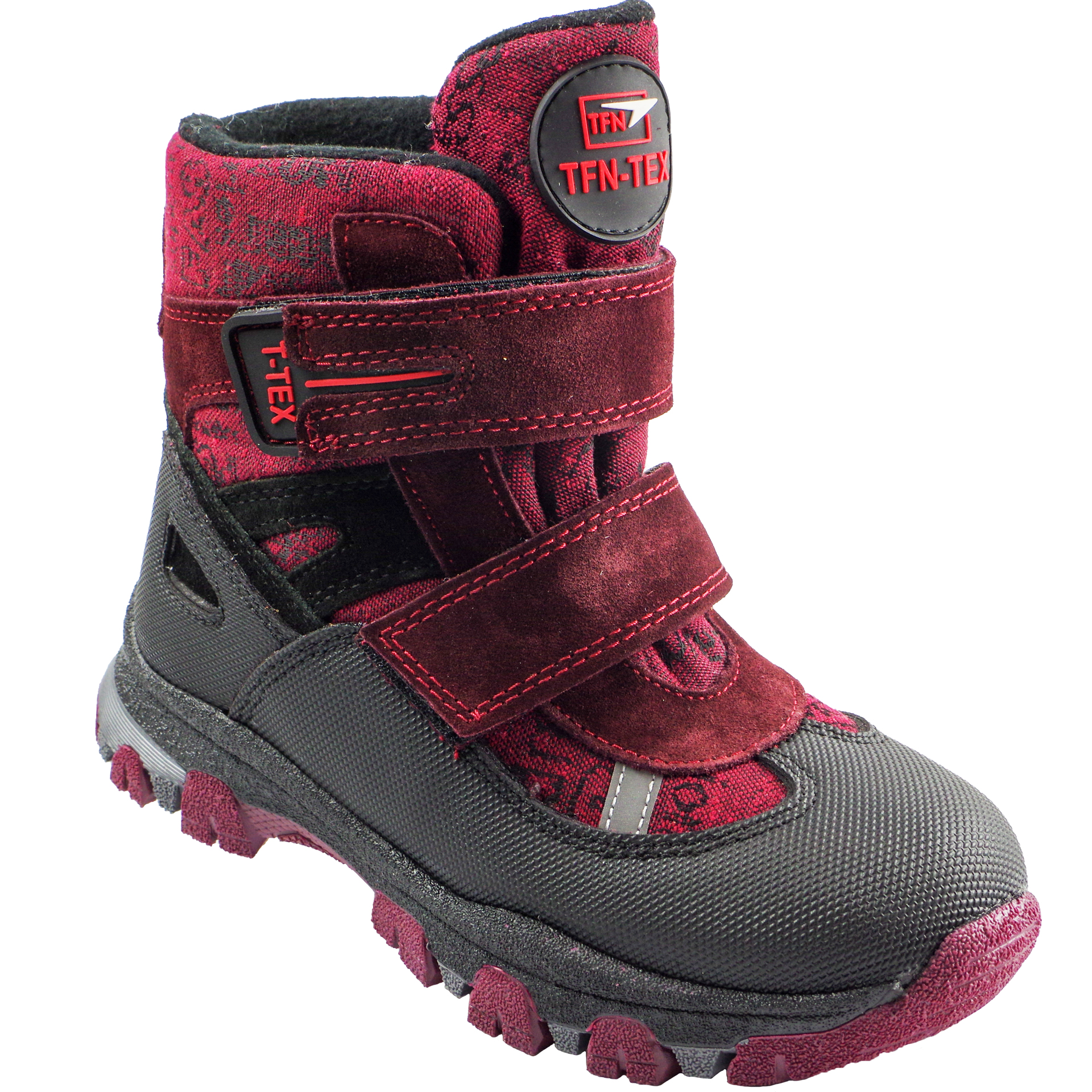 Зимові мембранні черевики (2153) для дівчинки, матеріал Мембрана, Червоний колір, 31-36 розміри – Sole Kids