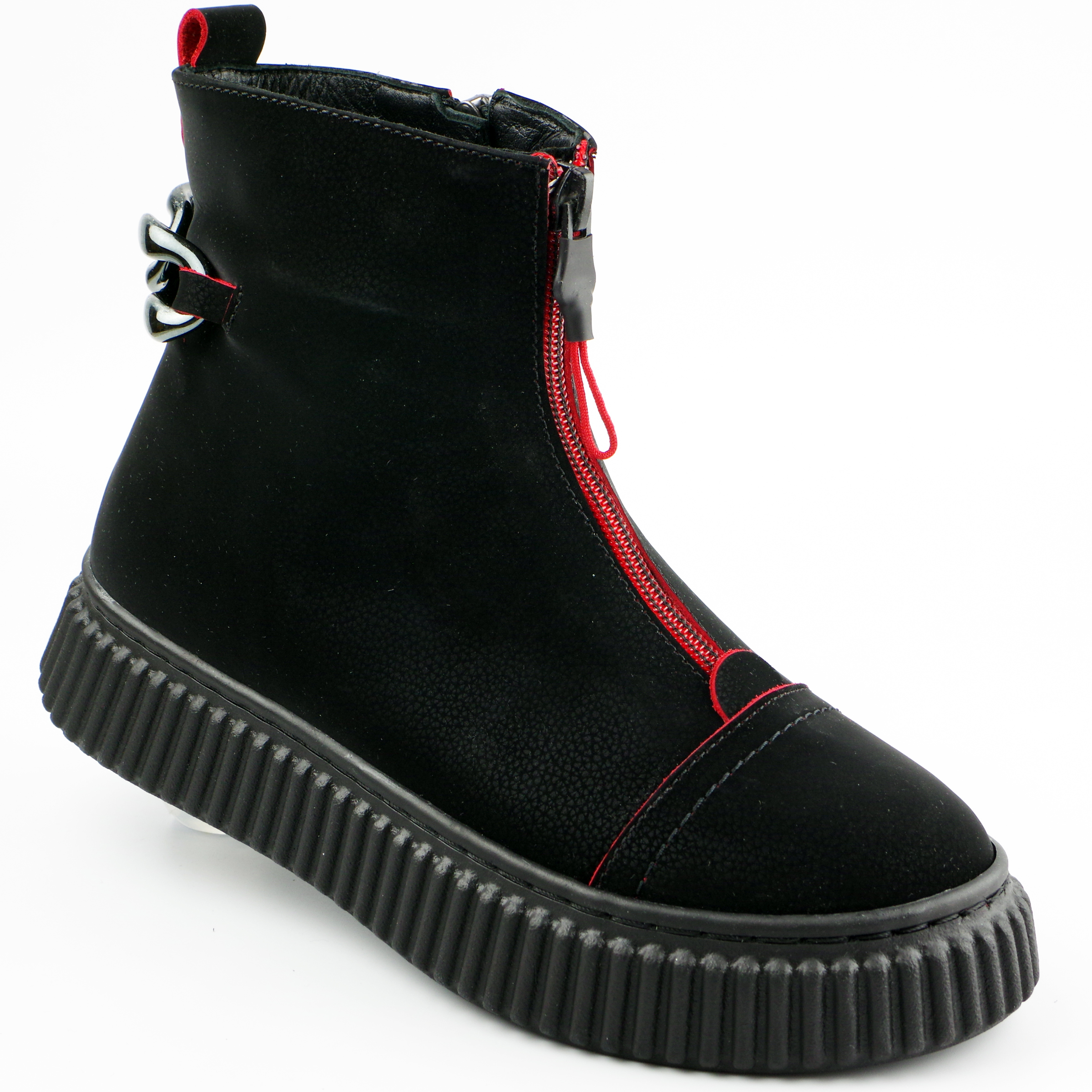 Демисезонные ботинки (2133) материал Нубук, цвет Черный  для девочки 31-36 размеры – Sole Kids. Фото 1