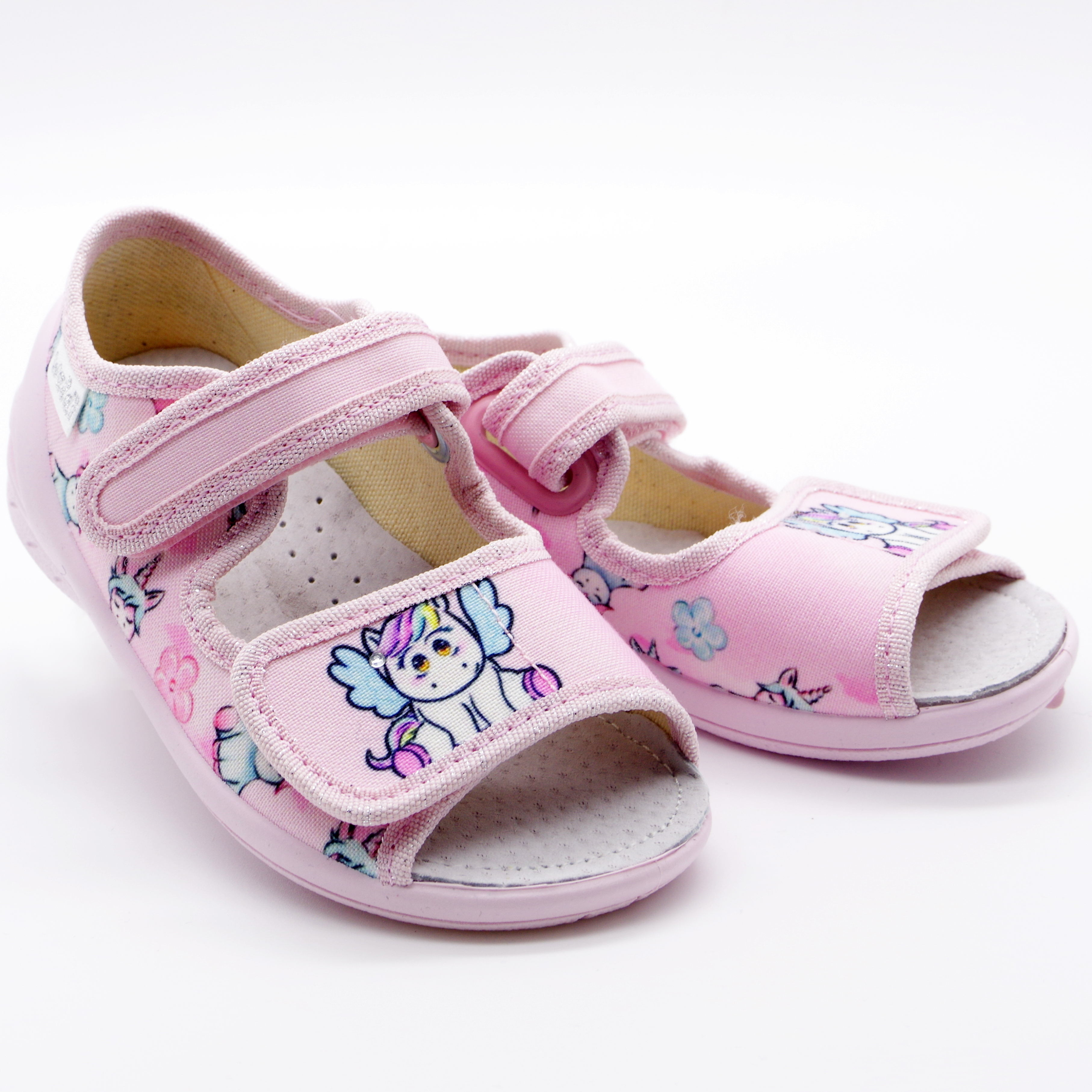 Текстильная обувь для девочек Тапочки Ева Единорог (2180) цвет Микс 23-30 размеры – Sole Kids. Фото 3