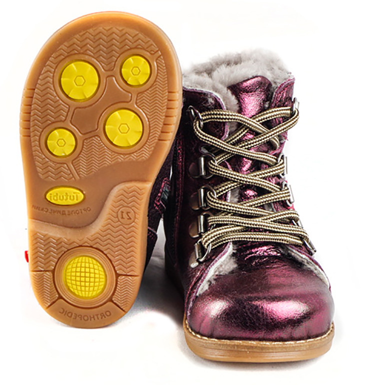 Tutubi Зимние ботинки детские (1269) материал Натуральная кожа, цвет Красный  для девочки 21-29 размеры – Sole Kids, Днепр. Фото 3