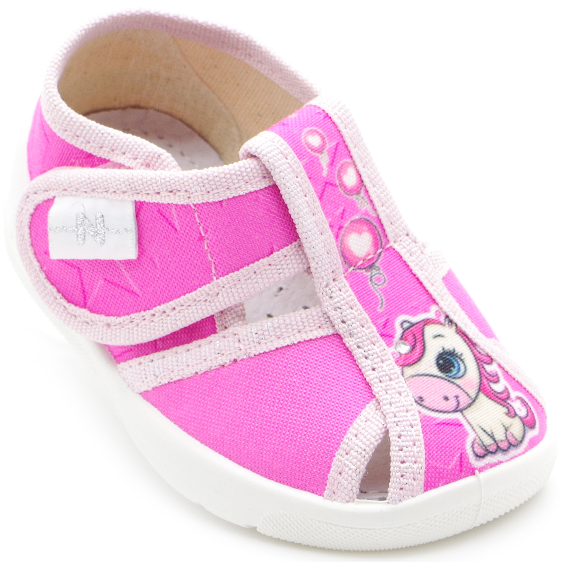 Текстильная обувь для девочек Тапочки Merlin (2295) цвет Розовый 18-25 размеры – Sole Kids