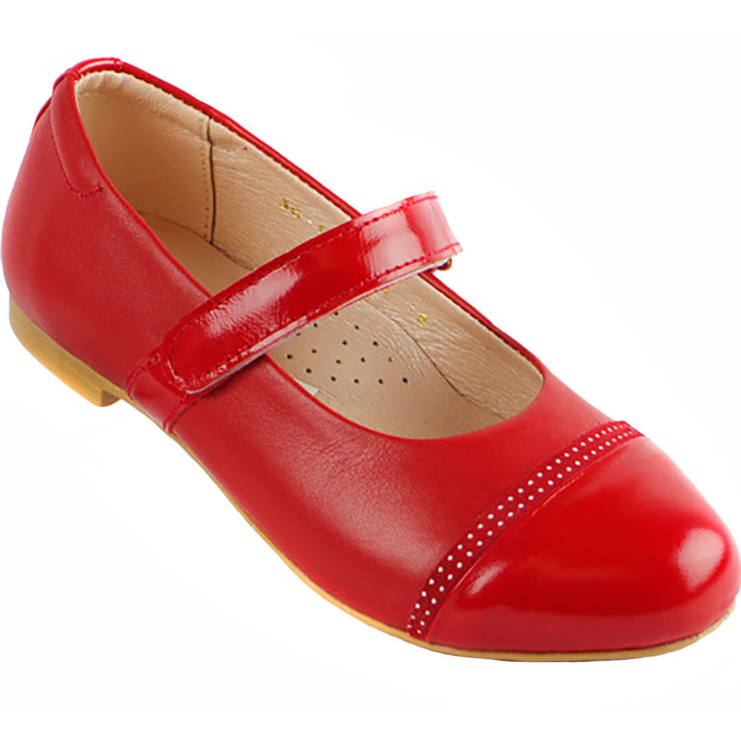 Туфли кожаные (1340) материал Натуральная кожа, цвет Красный  для девочки 27-30 размеры – Sole Kids