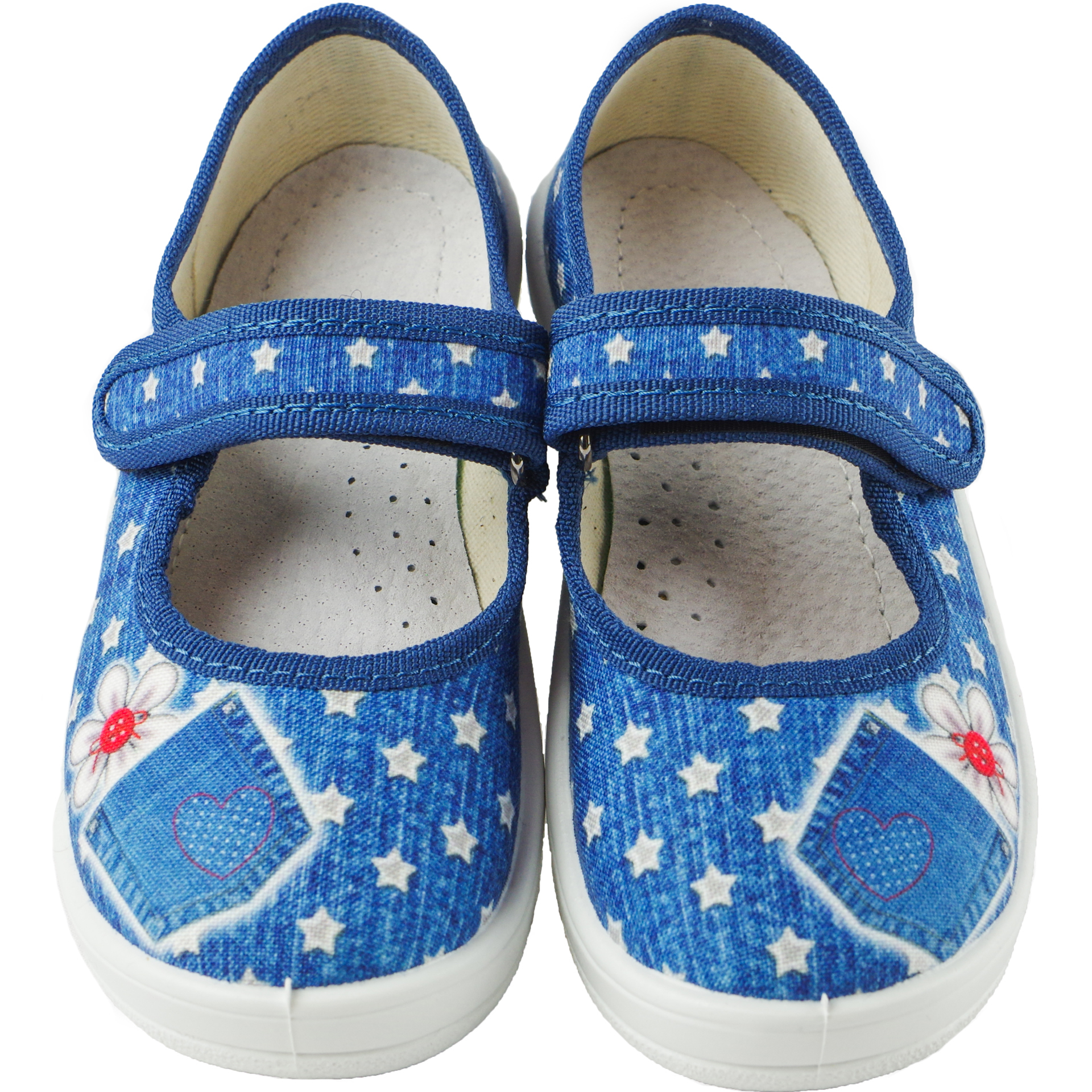 Текстильная обувь для девочек Тапочки Алина (1877) цвет Синий 24-30 размеры – Sole Kids. Фото 4