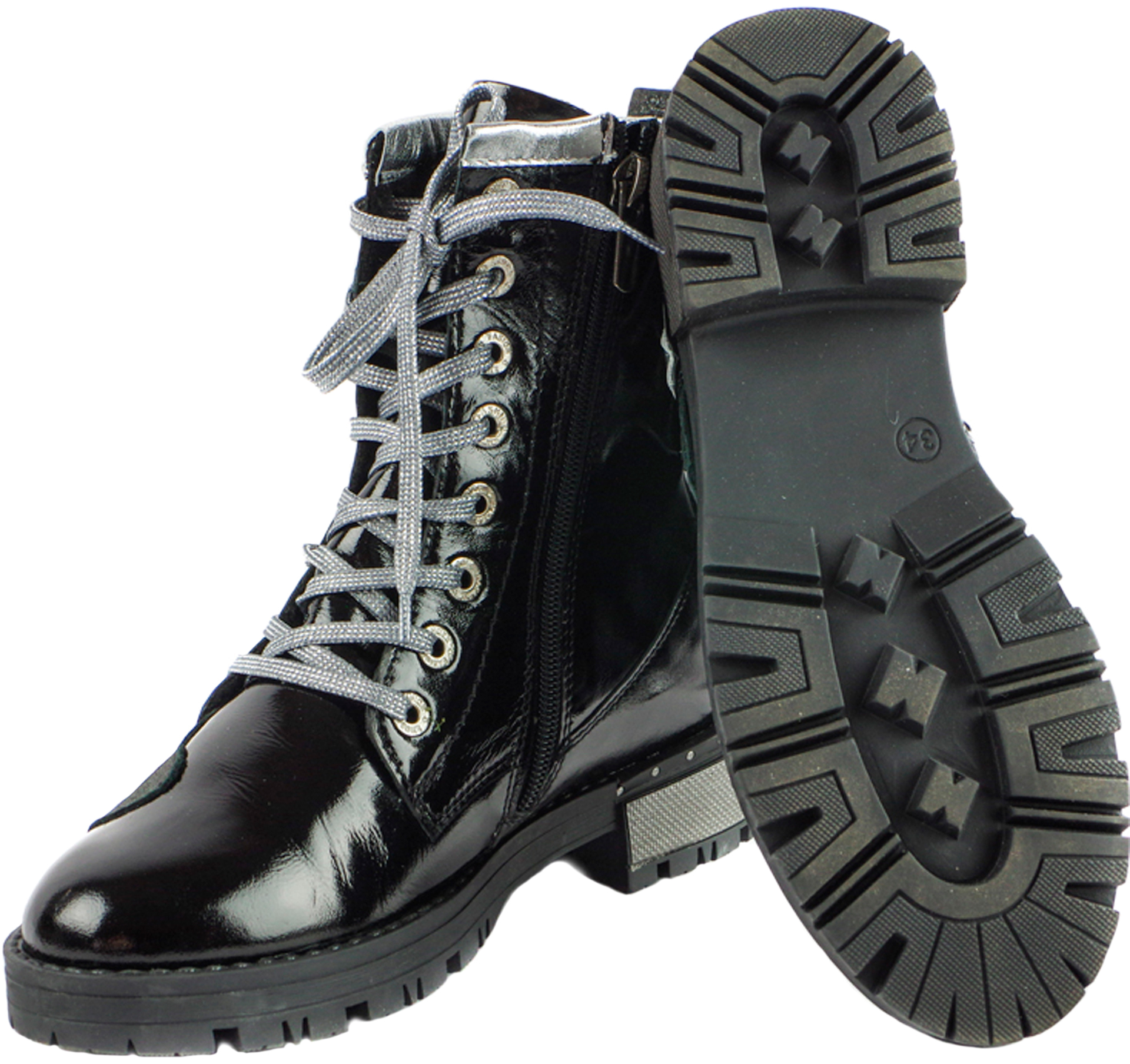 Демисезонные ботинки высокие (1719) материал Натуральная кожа, цвет Черный  для девочки 31-40 размеры – Sole Kids. Фото 4