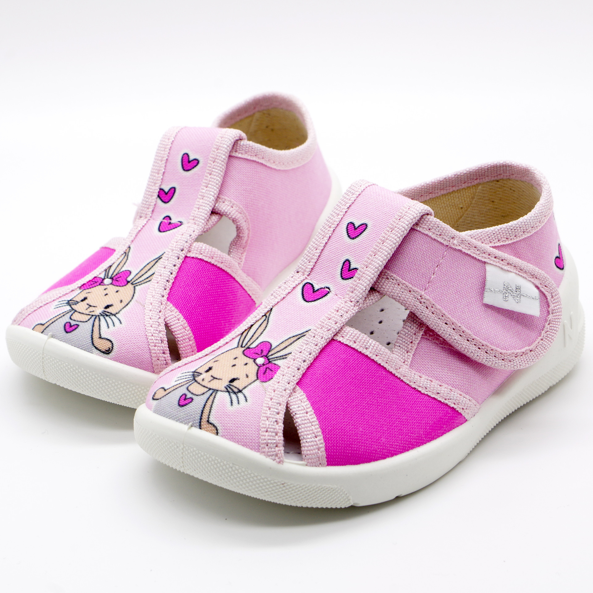 Текстильная обувь для девочек Тапочки Merlin (2205) цвет Розовый 18-25 размеры – Sole Kids. Фото 3