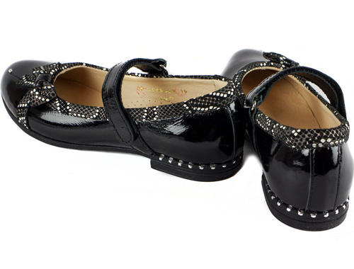 Туфли лаковые (1865) материал Натуральная кожа, цвет Черный  для девочки 31-36 размеры – Sole Kids. Фото 3