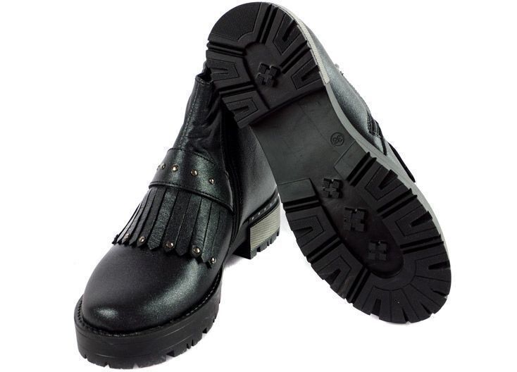 Демисезонные ботинки с молнией (1599) материал Натуральная кожа, цвет Черный  для девочки 31-37 размеры – Sole Kids. Фото 3