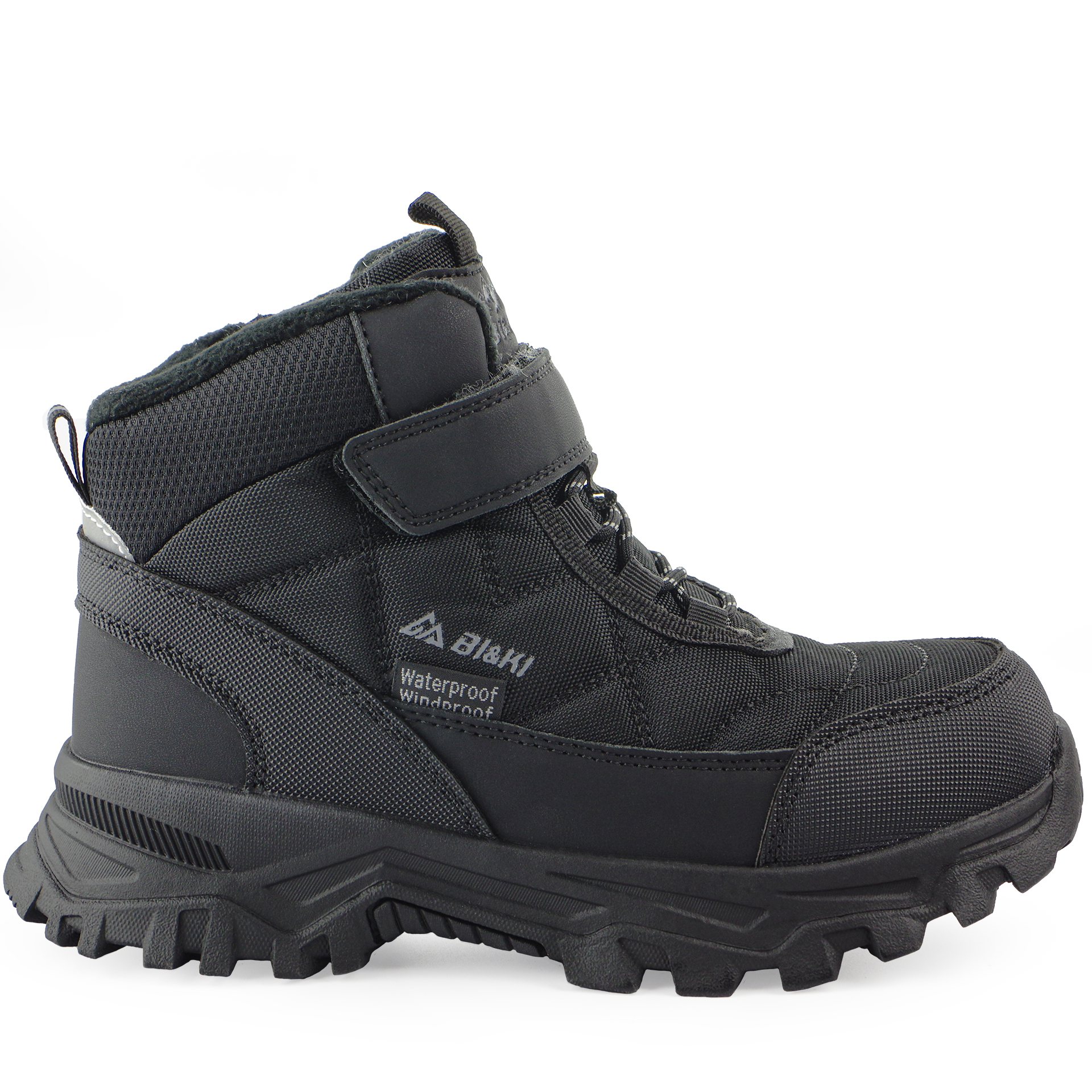 Зимові черевики (2440) для хлопчика, матеріал Мембрана, Чорний колір, 33-38 розміри – Sole Kids