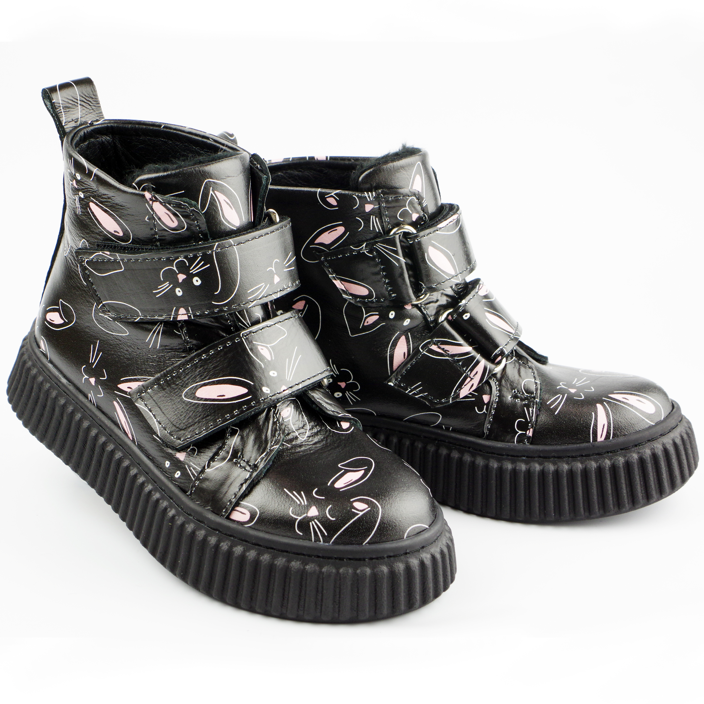 Демісезонні черевики Зайчата (2121) для дівчинки, матеріал Натуральна шкіра, Чорний колір, 26-30 розміри – Sole Kids. Фото 2