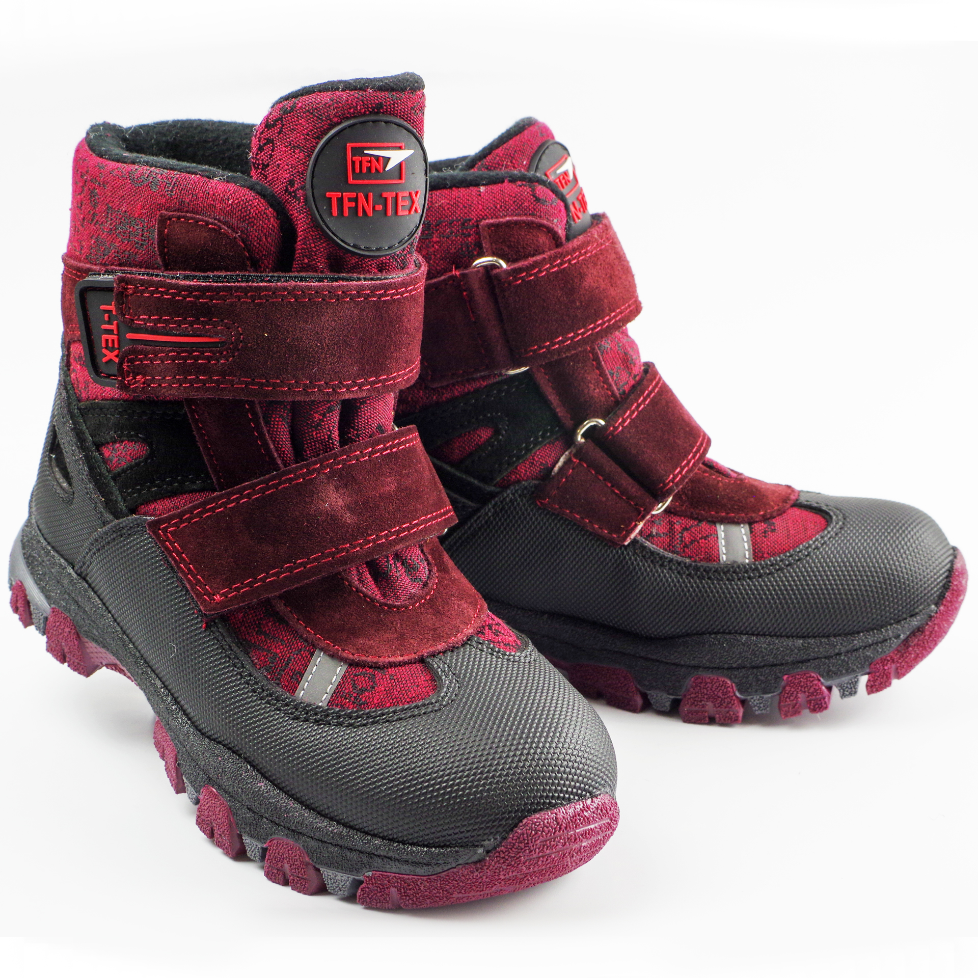 Зимові мембранні черевики (2153) для дівчинки, матеріал Мембрана, Червоний колір, 31-36 розміри – Sole Kids. Фото 2