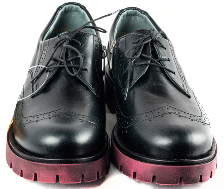 Туфли подростковые (1353) материал Натуральная кожа, цвет Черный  для девочки 38-40 размеры – Sole Kids. Фото 2