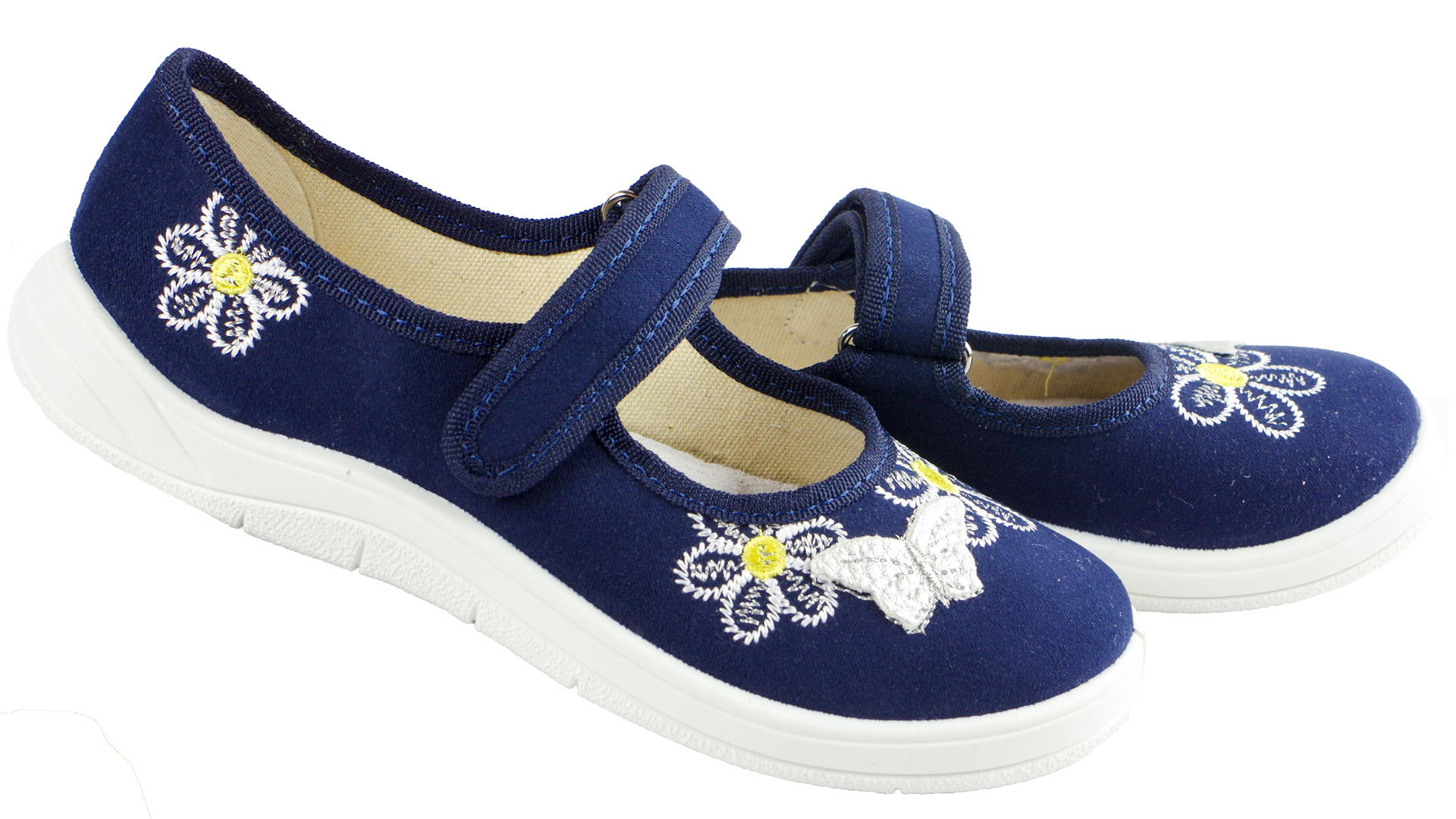 Текстильная обувь для девочек Тапочки Алина (1812) цвет темно-синий 24-30 размеры – Sole Kids. Фото 2
