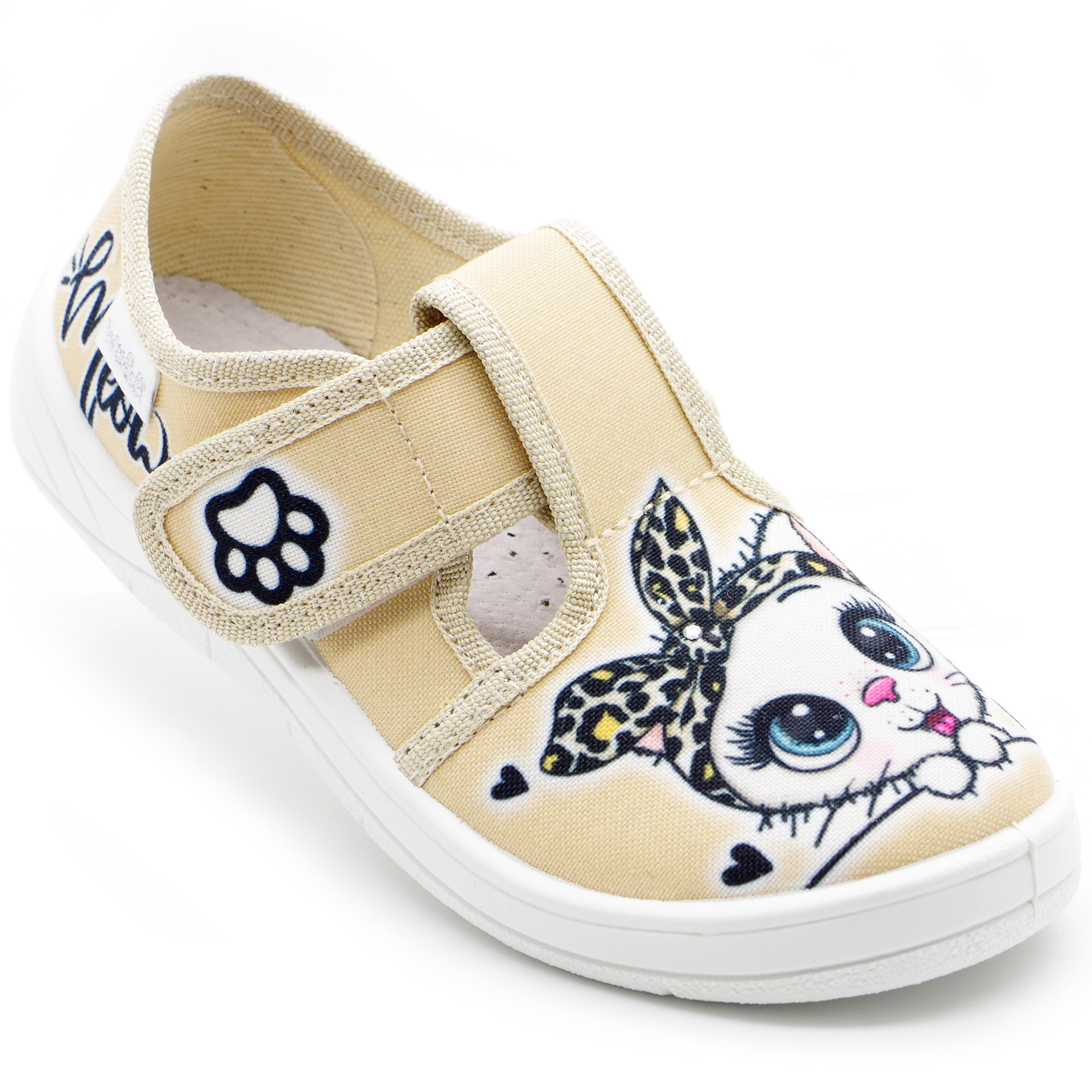 Текстильная обувь для девочек Тапочки Галя (2294) цвет Песочный 24-30 размеры – Sole Kids