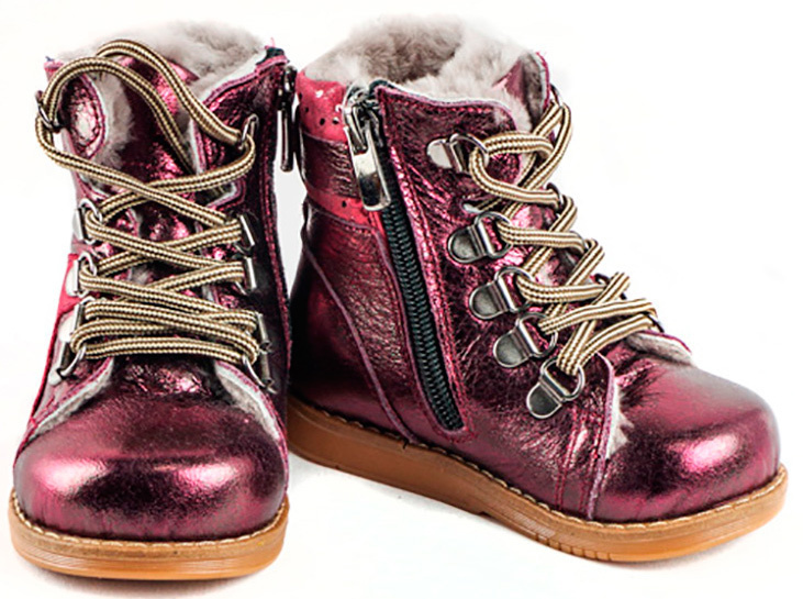 Tutubi Зимние ботинки детские (1269) материал Натуральная кожа, цвет Красный  для девочки 21-29 размеры – Sole Kids, Днепр. Фото 2