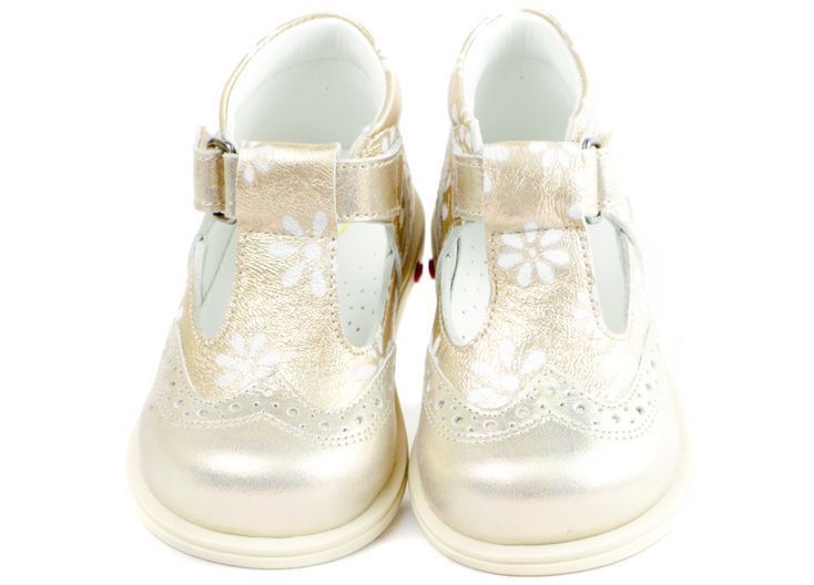 Туфли детские (1416) материал Натуральная кожа, цвет Золотой  для девочки 21-25 размеры – Sole Kids. Фото 3