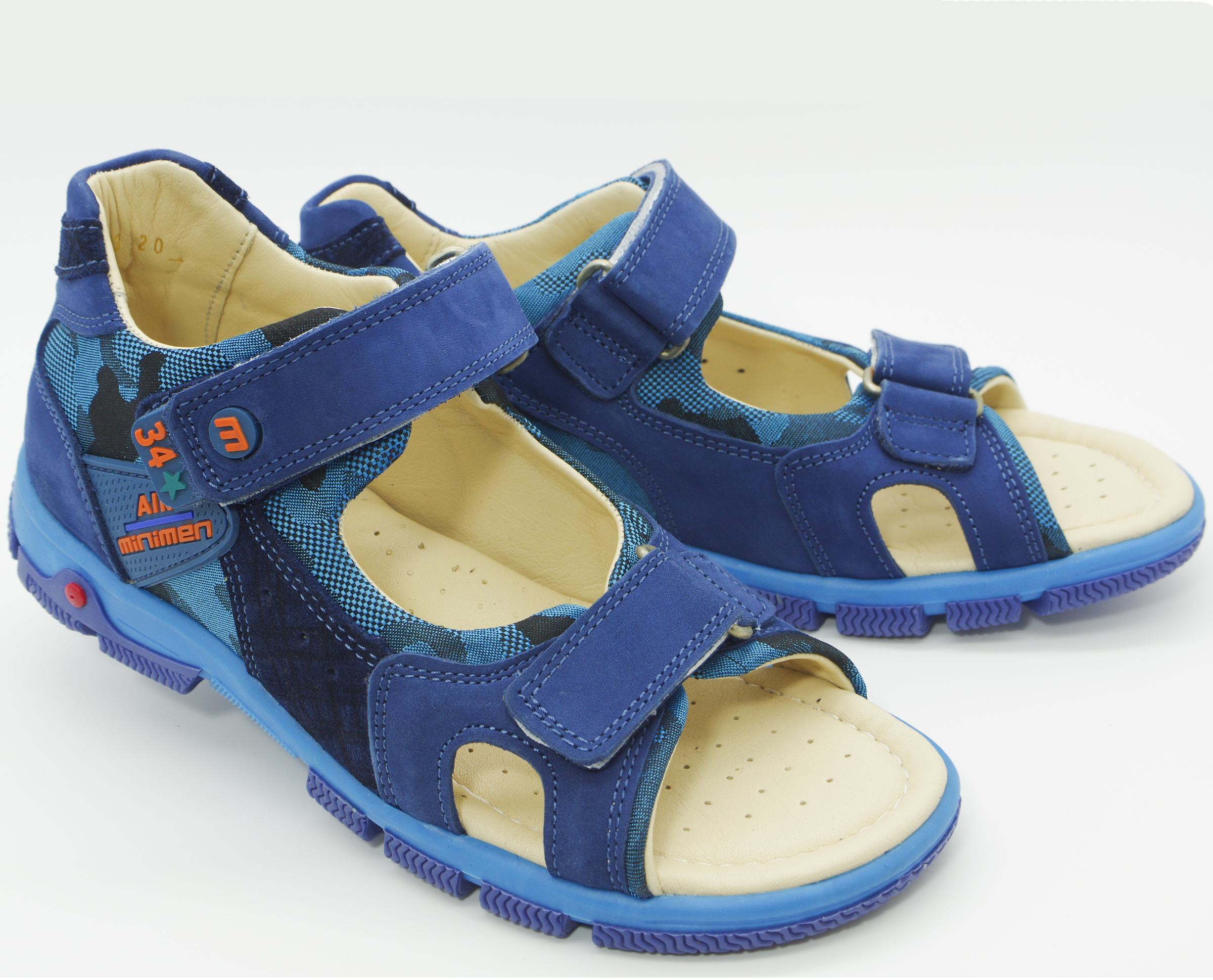 Сандалии для мальчика (2096) материал Нубук, цвет Синий  для мальчиков 31-36 размеры – Sole Kids. Фото 4