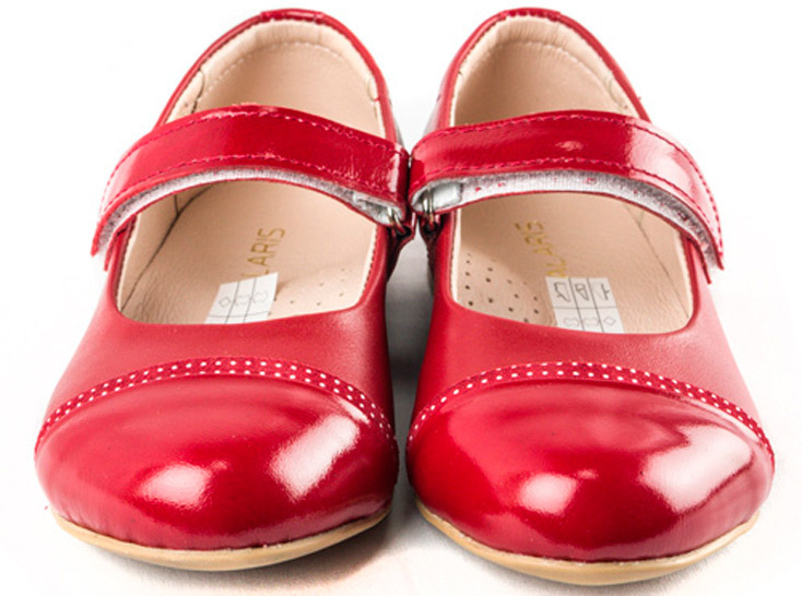 Туфли кожаные (1340) материал Натуральная кожа, цвет Красный  для девочки 27-30 размеры – Sole Kids. Фото 3