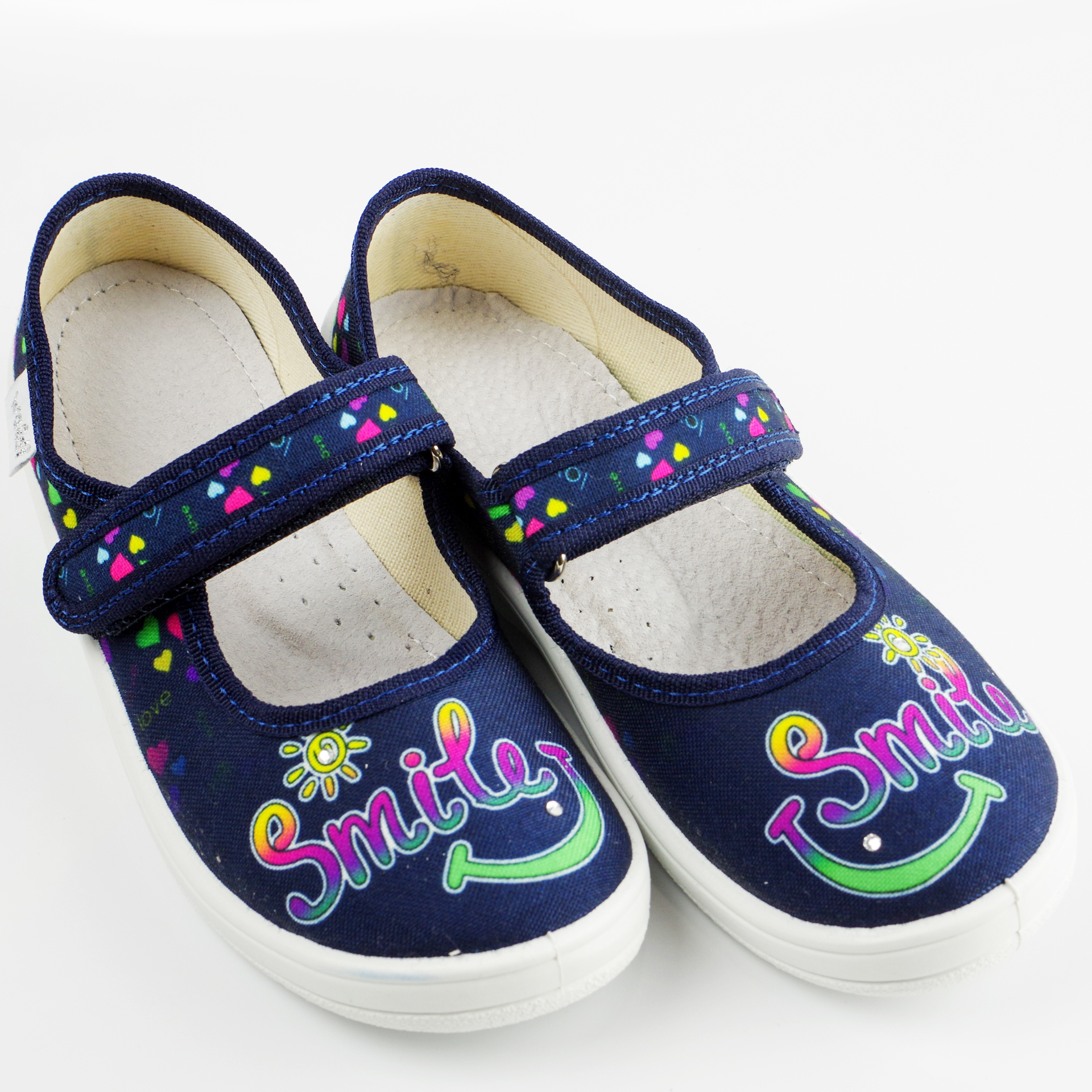 Текстильная обувь для девочек Тапочки Smile (2170) цвет Синий 24-30 размеры – Sole Kids. Фото 2