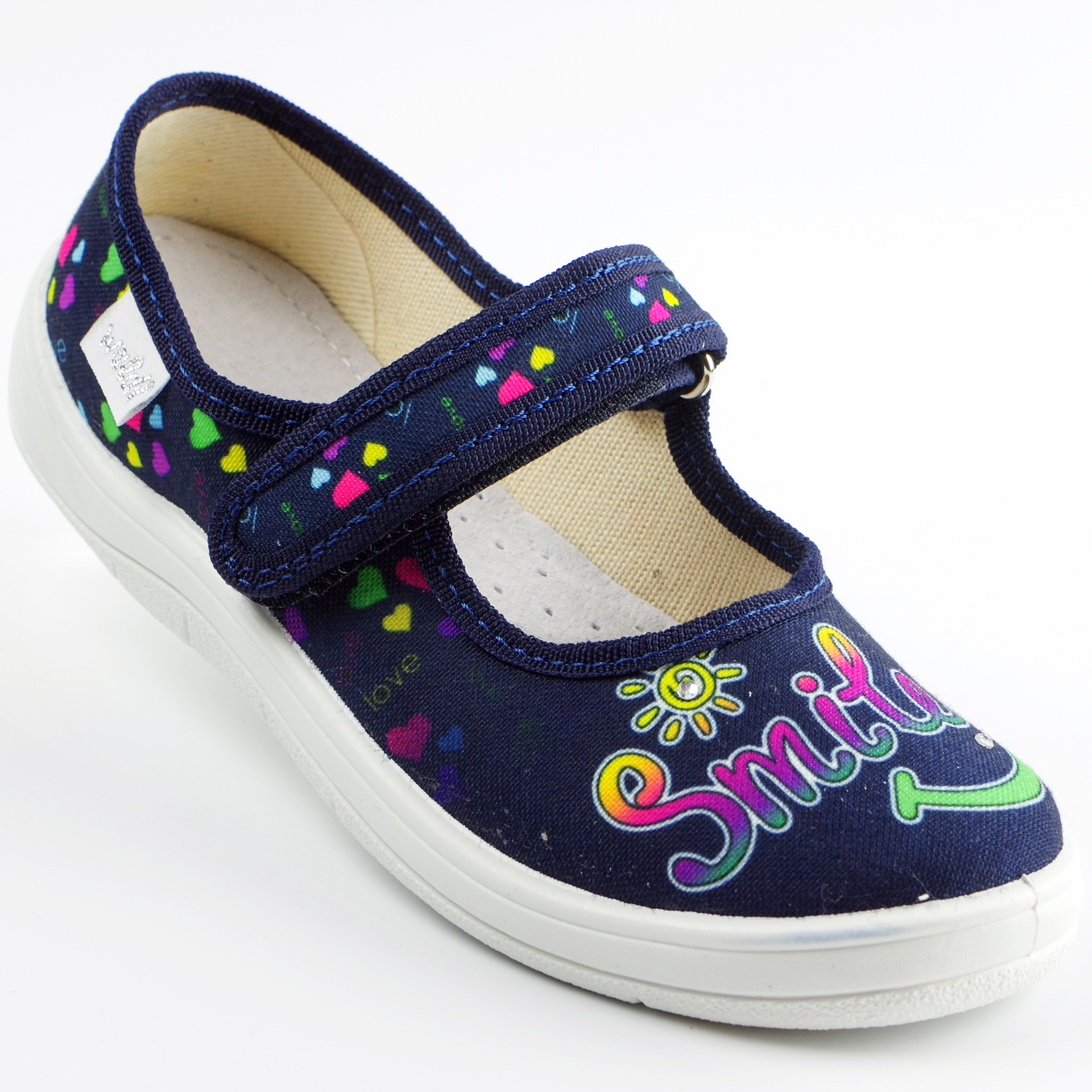 Текстильная обувь для девочек Тапочки Smile (2170) цвет Синий 24-30 размеры – Sole Kids