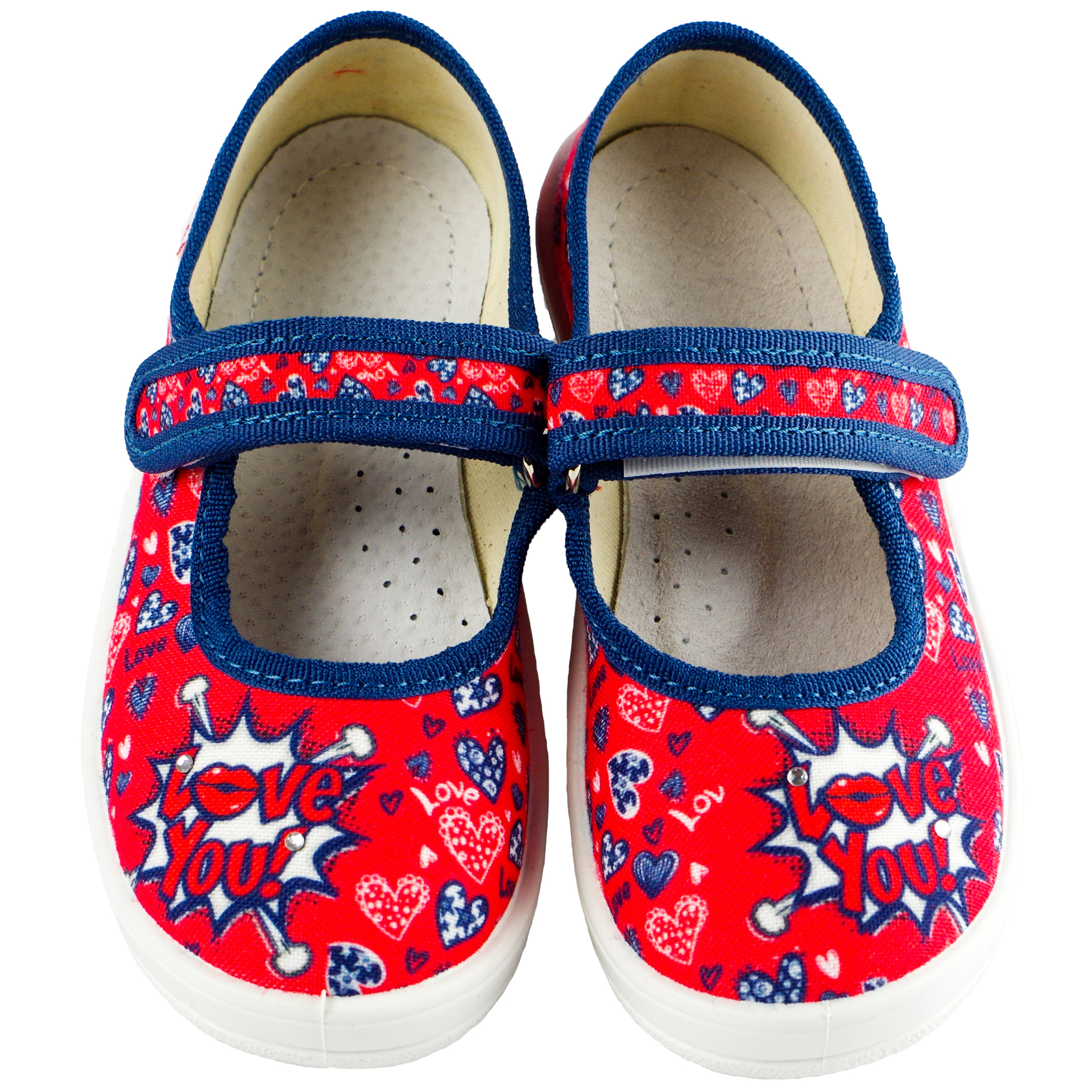 Текстильная обувь для девочек Тапочки Катя (1818) цвет Красный 24-30 размеры – Sole Kids. Фото 3