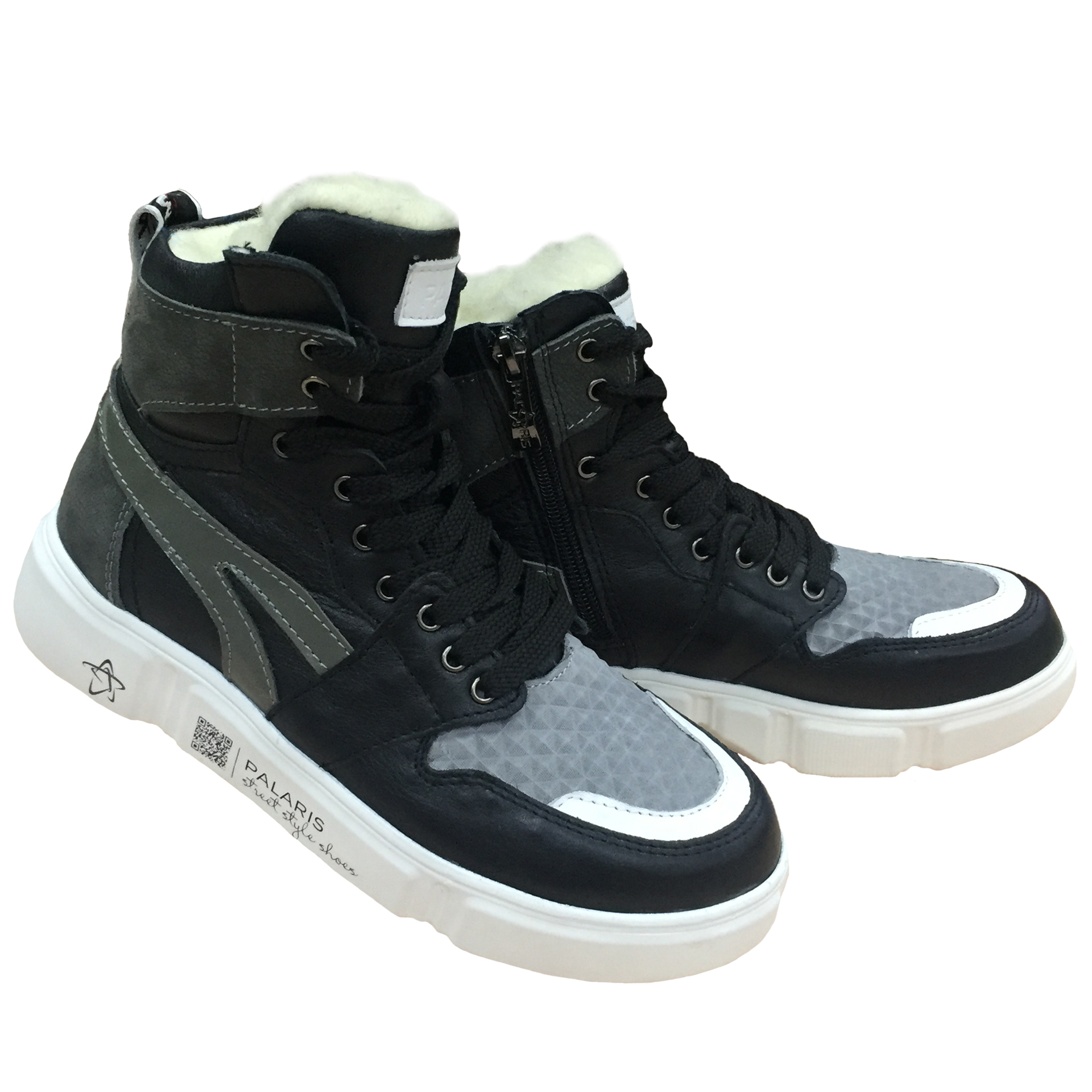 Зимние ботинки (2089) материал Натуральная кожа, цвет Черный  для мальчиков 36-40 размеры – Sole Kids. Фото 3