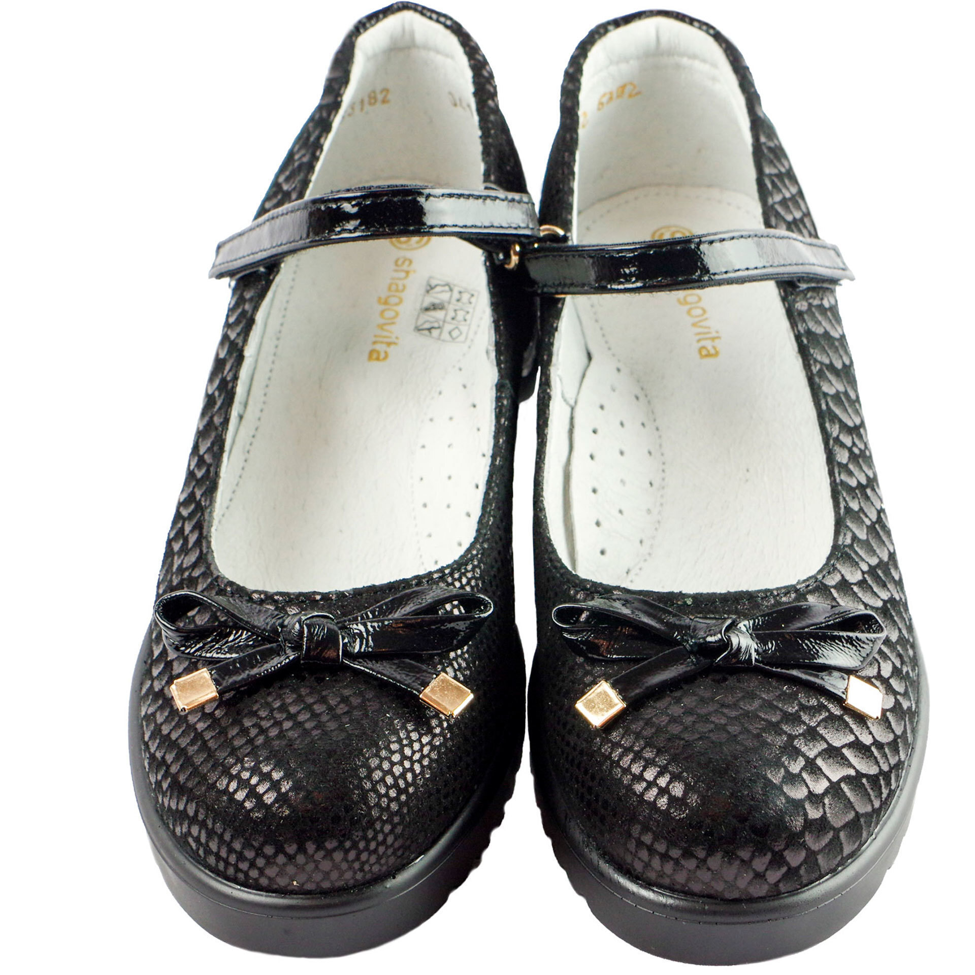 Туфли школьные (1572) материал Натуральная кожа, цвет Черный  для девочки 32-37 размеры – Sole Kids. Фото 3