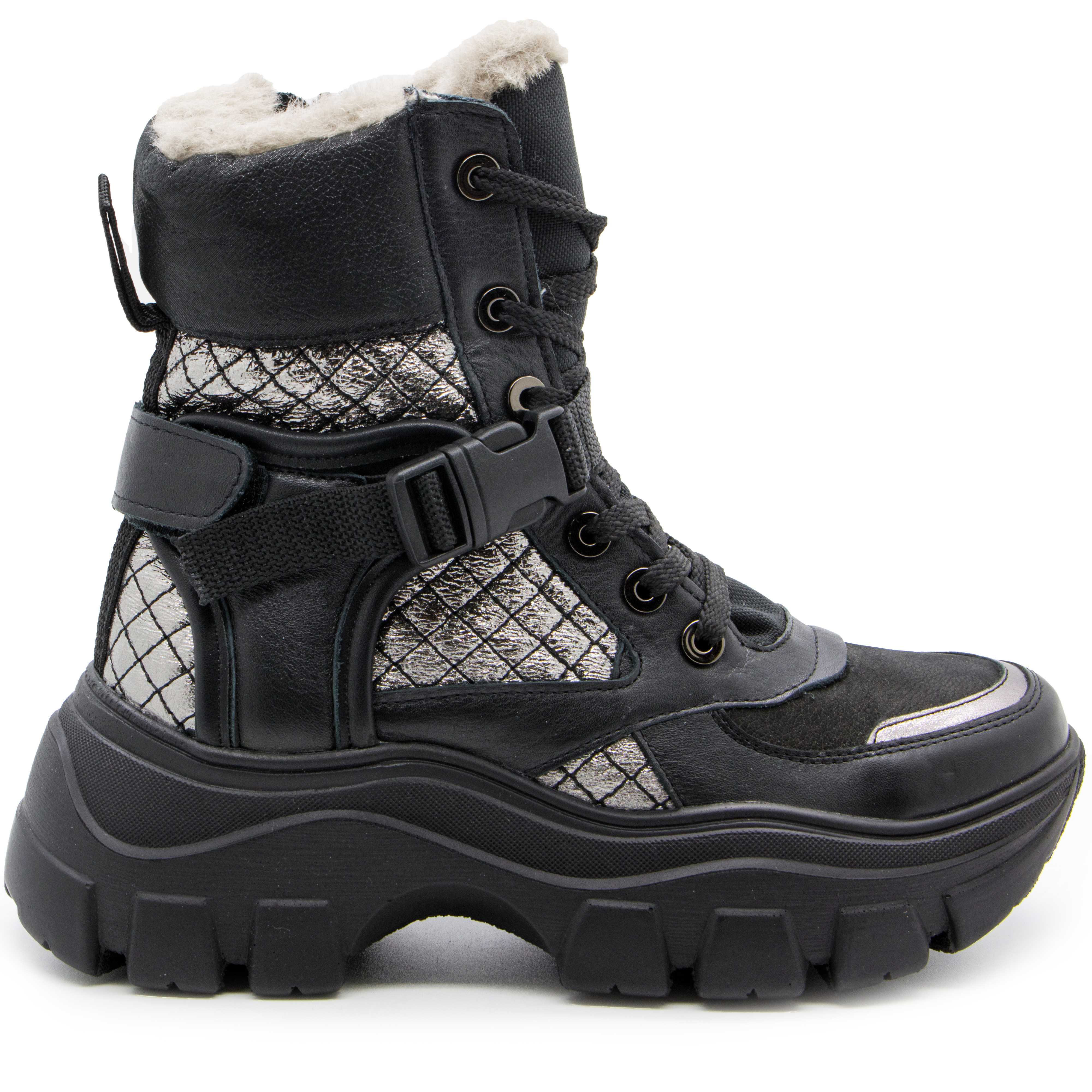 Зимние ботинки (2225) материал Нубук, цвет Черный  для девочки 39-40 размеры – Sole Kids, Днепр. Фото 2
