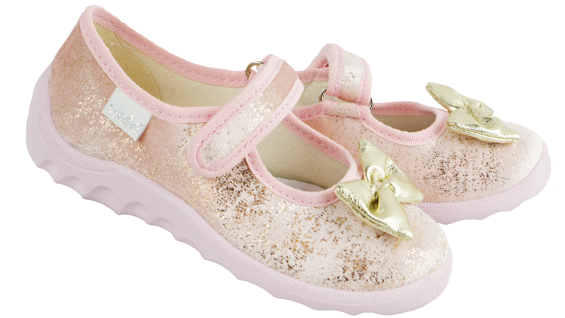 Текстильная обувь для девочек Тапочки Катя (1925) цвет Розовый 21-27 размеры – Sole Kids. Фото 2