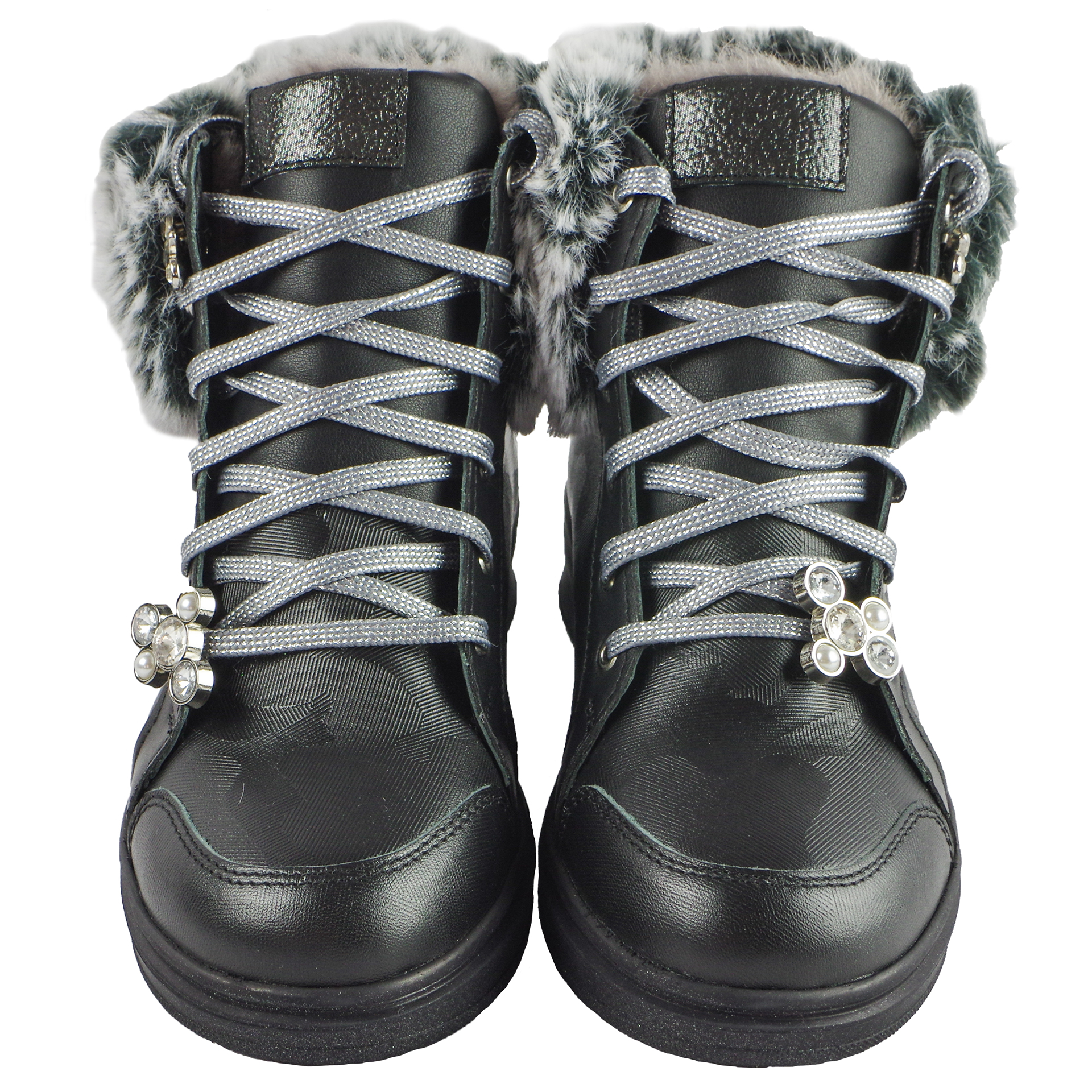 Зимові черевики (1714) для дівчинки, матеріал Натуральна шкіра, Чорний колір, 31-40 розміри – Sole Kids. Фото 3