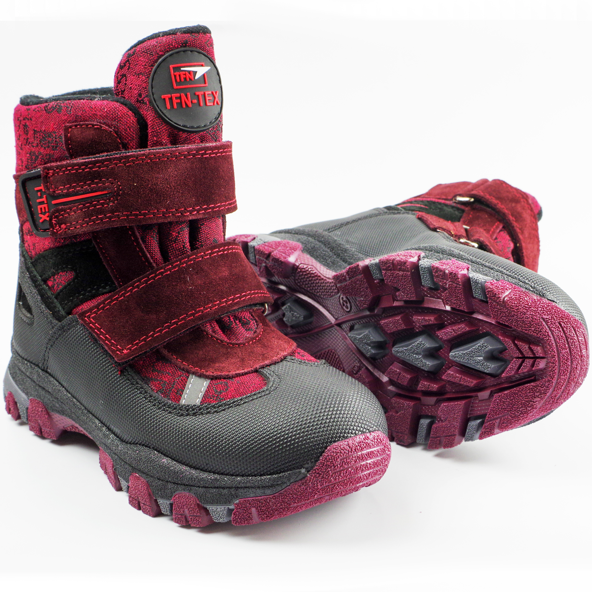 Зимние мембранные ботинки (2153) материал Мембрана, цвет Красный  для девочки 31-36 размеры – Sole Kids, Днепр. Фото 3