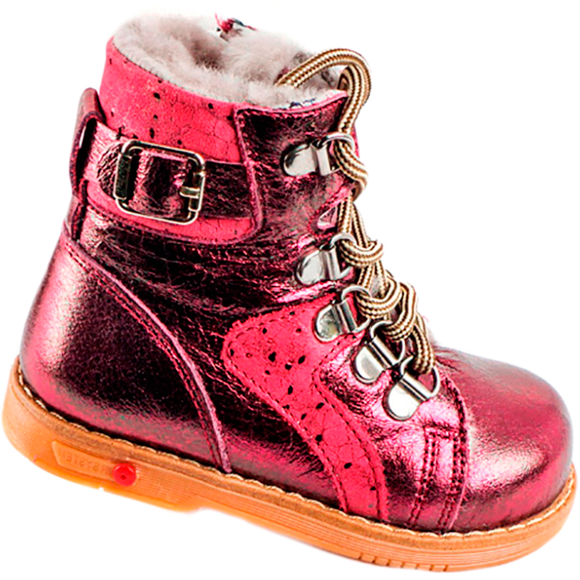 Tutubi Зимние ботинки детские (1269) материал Натуральная кожа, цвет Красный  для девочки 21-29 размеры – Sole Kids, Днепр
