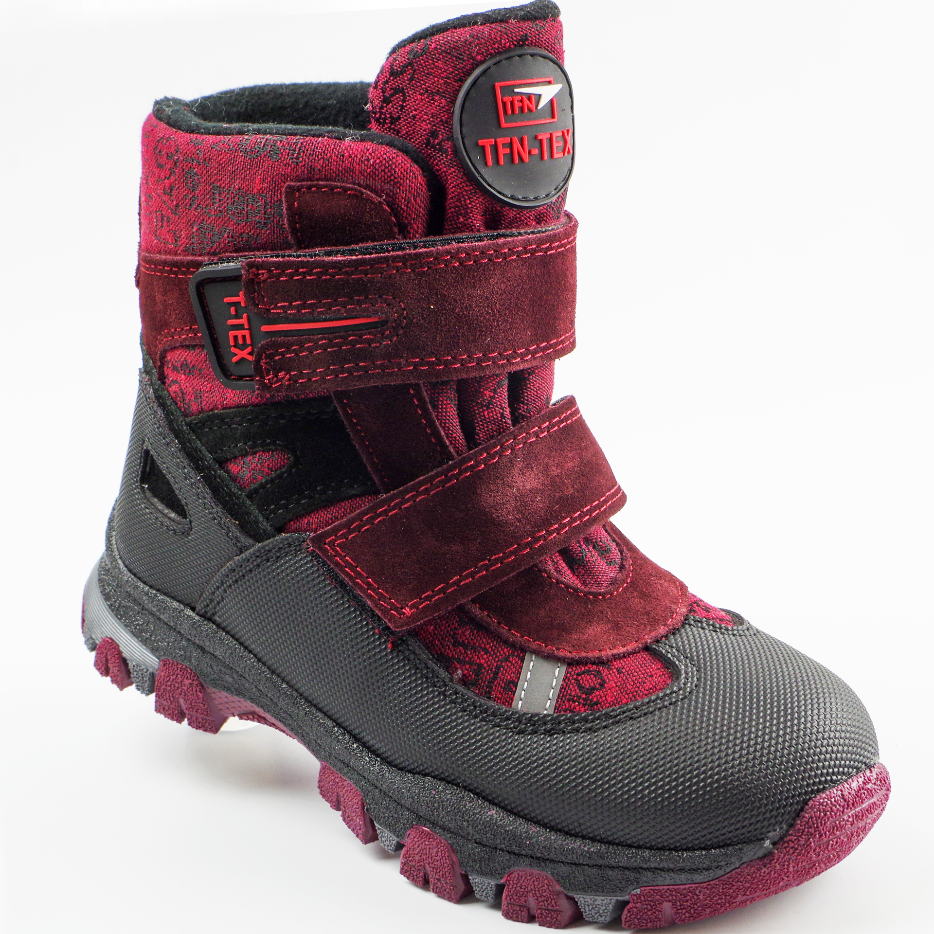 Зимові мембранні черевики (2153) для дівчинки, матеріал Мембрана, Червоний колір, 31-36 розміри – Sole Kids. Фото 1