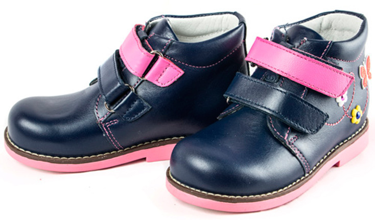 Демисезонные ботинки детские (1344) материал Натуральная кожа, цвет Синий  для девочки 23-26 размеры – Sole Kids. Фото 3