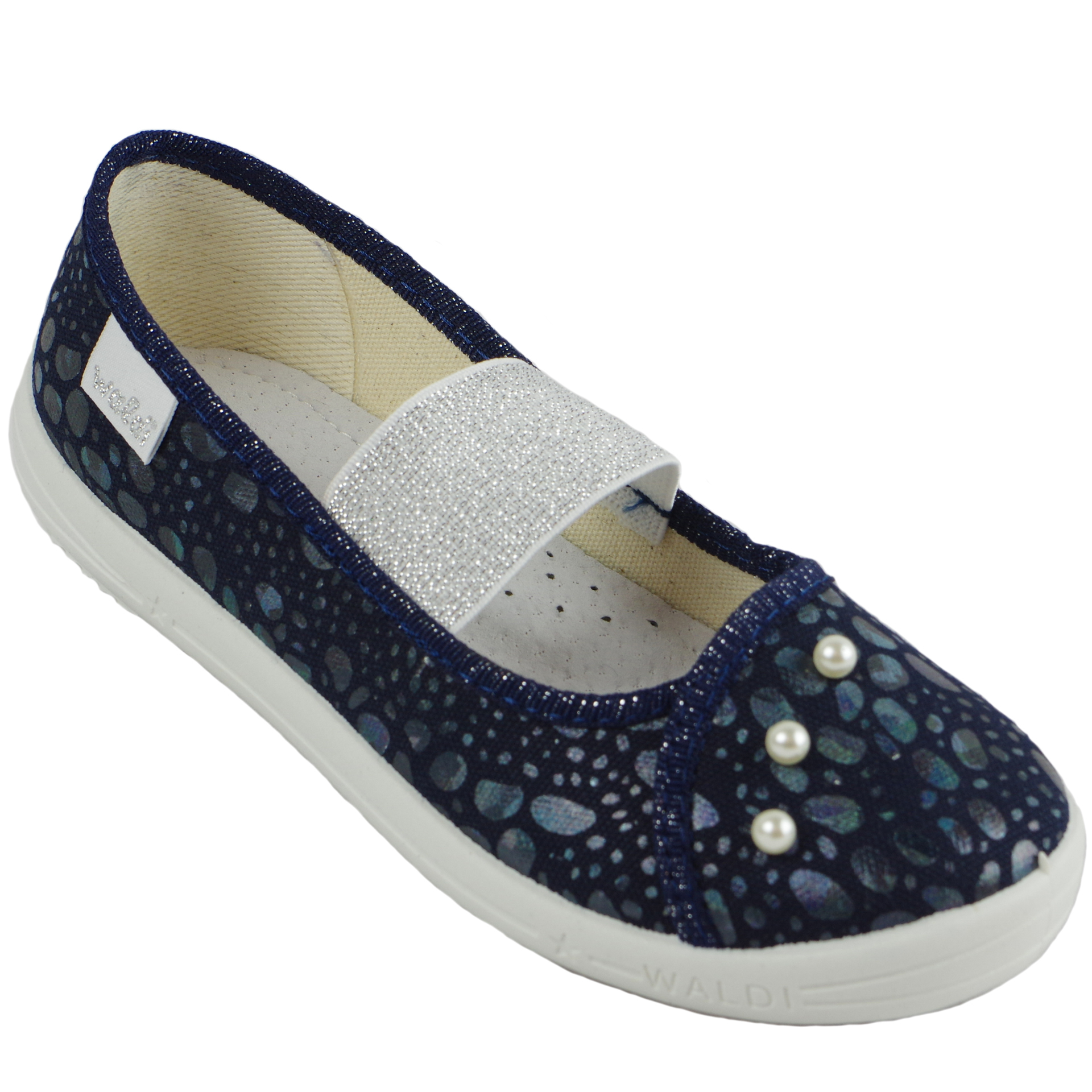 Текстильная обувь для девочек Тапочки Вероника (1919) цвет темно-синий 27-34 размеры – Sole Kids