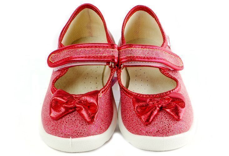 Текстильная обувь для девочек Тапочки Waldi (1407) цвет Красный 21-27 размеры – Sole Kids. Фото 3